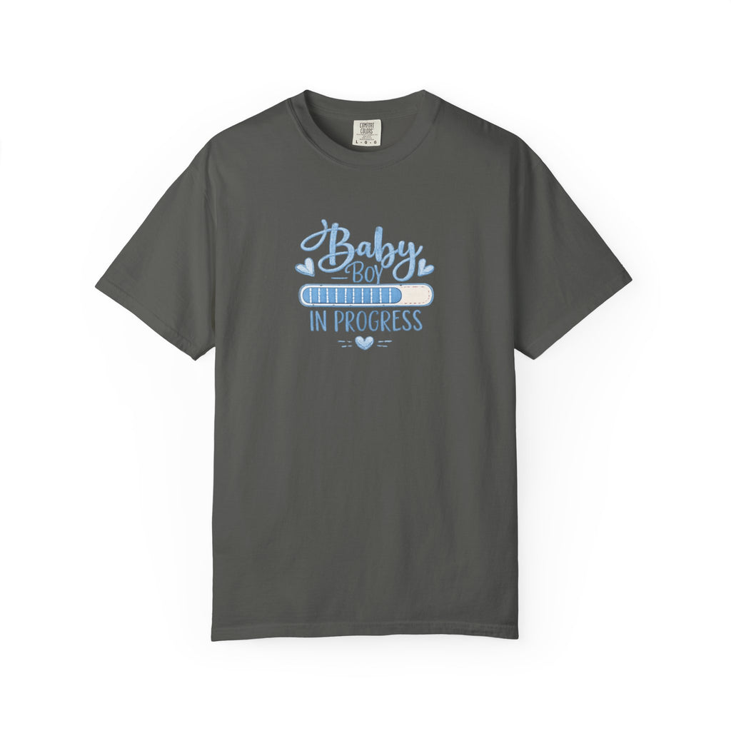 Baby Boy In Progress T-Shirt — Pregnancy Announcement Tee