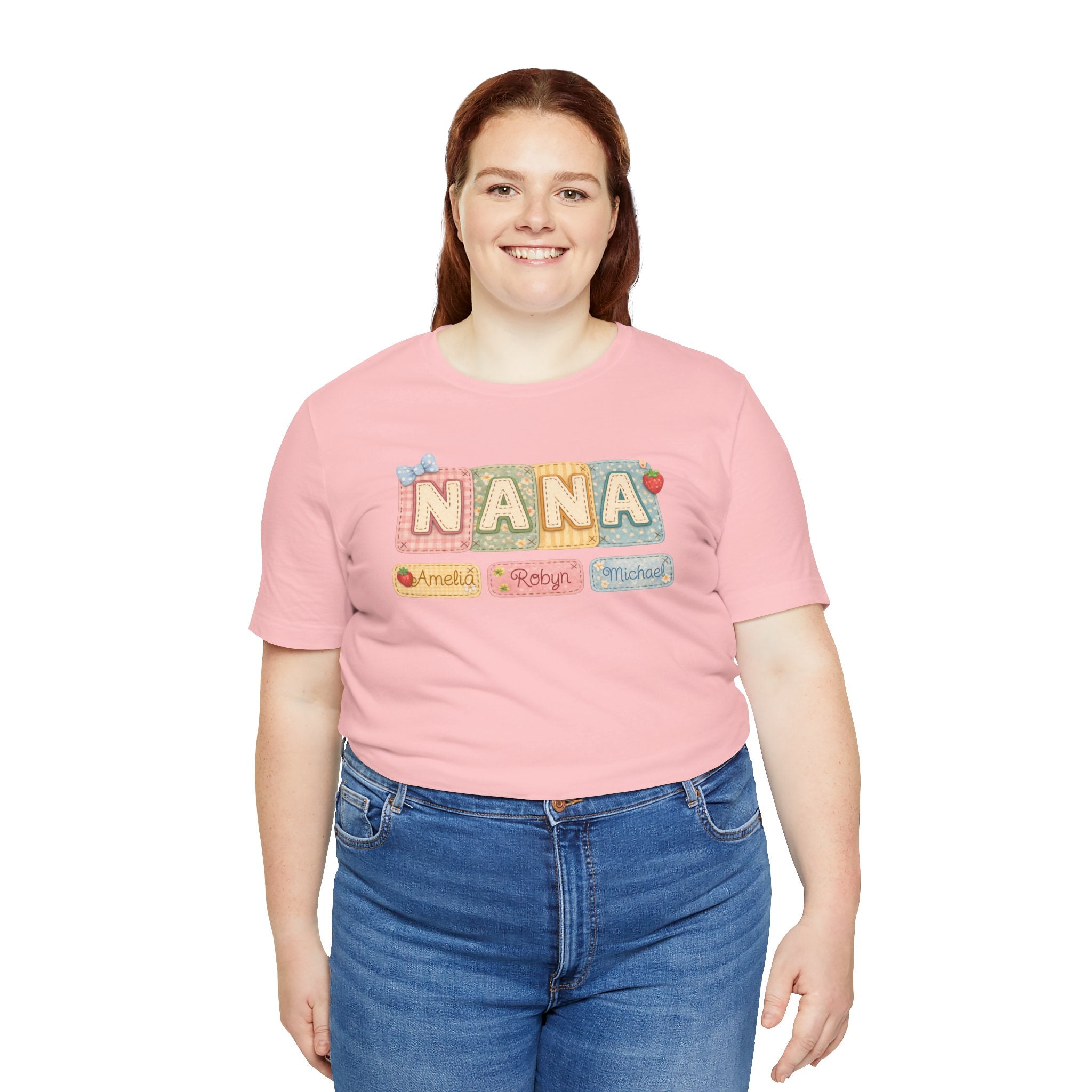 Nana Baby Blocks Tee — Personalized Grandmother Name Shirt