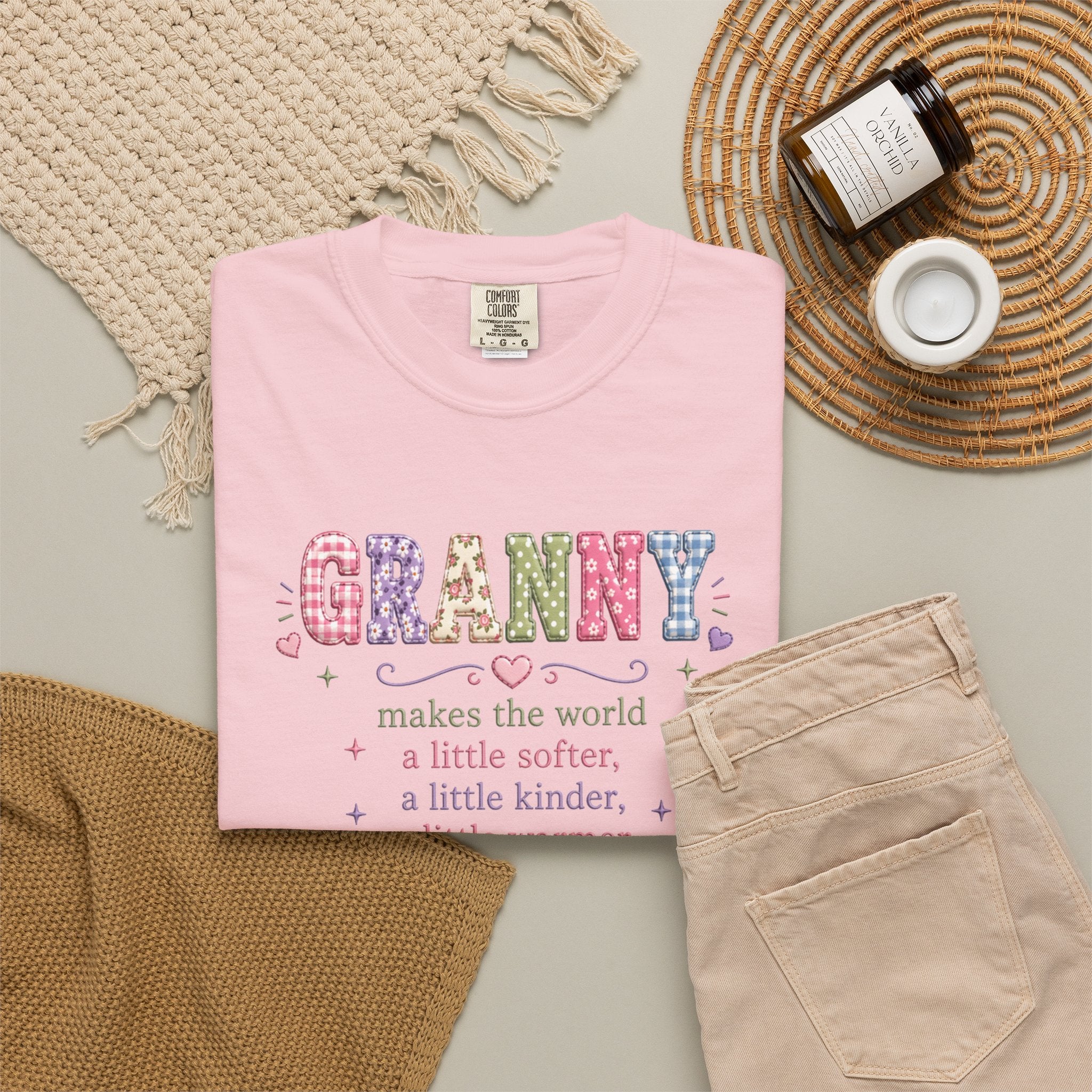 Granny Floral Graphic T-Shirt — "Granny makes the world a little softer, a little kinder, a little warmer"