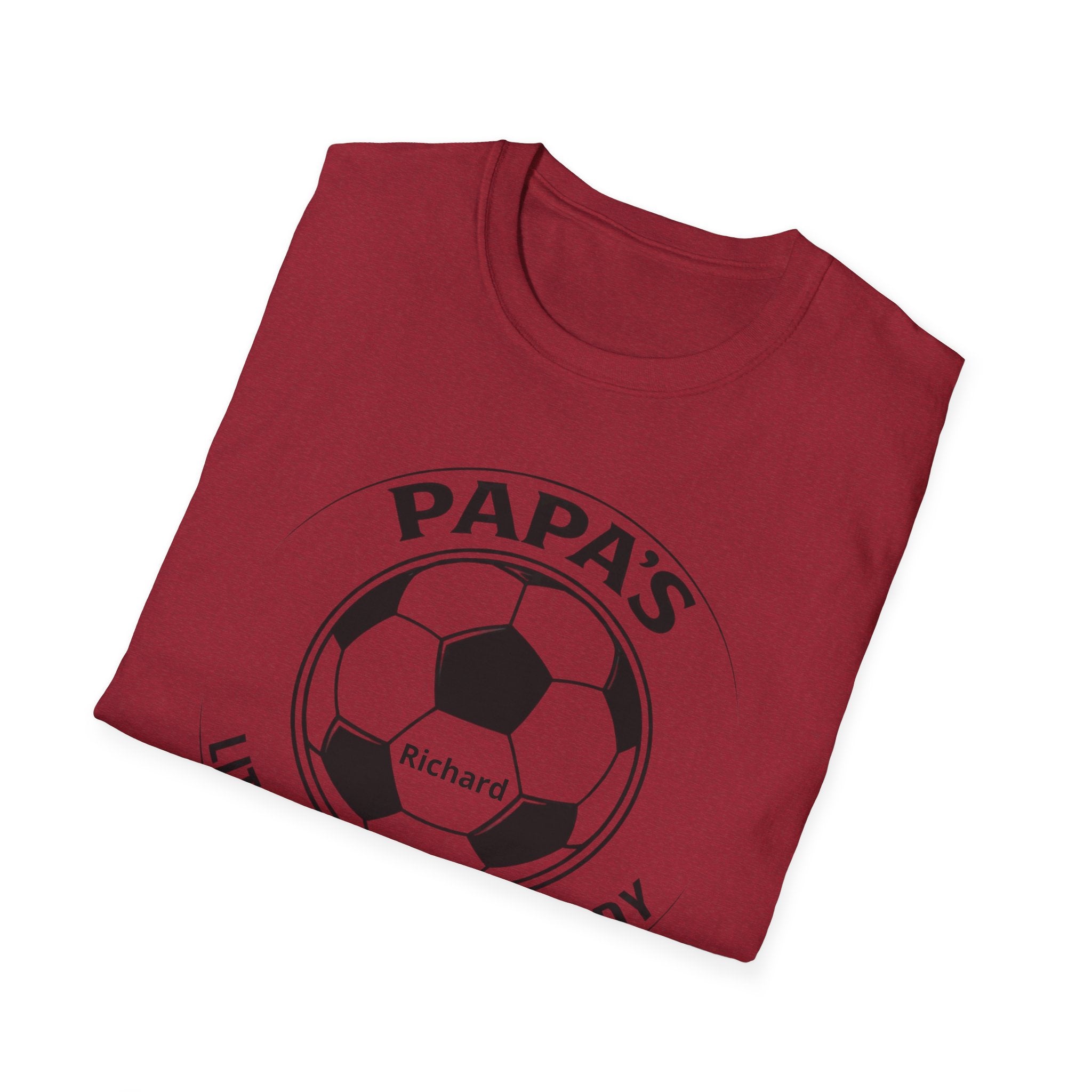Papa’s Little Football Buddy T-Shirt — Personalized Soccer Dad Tee
