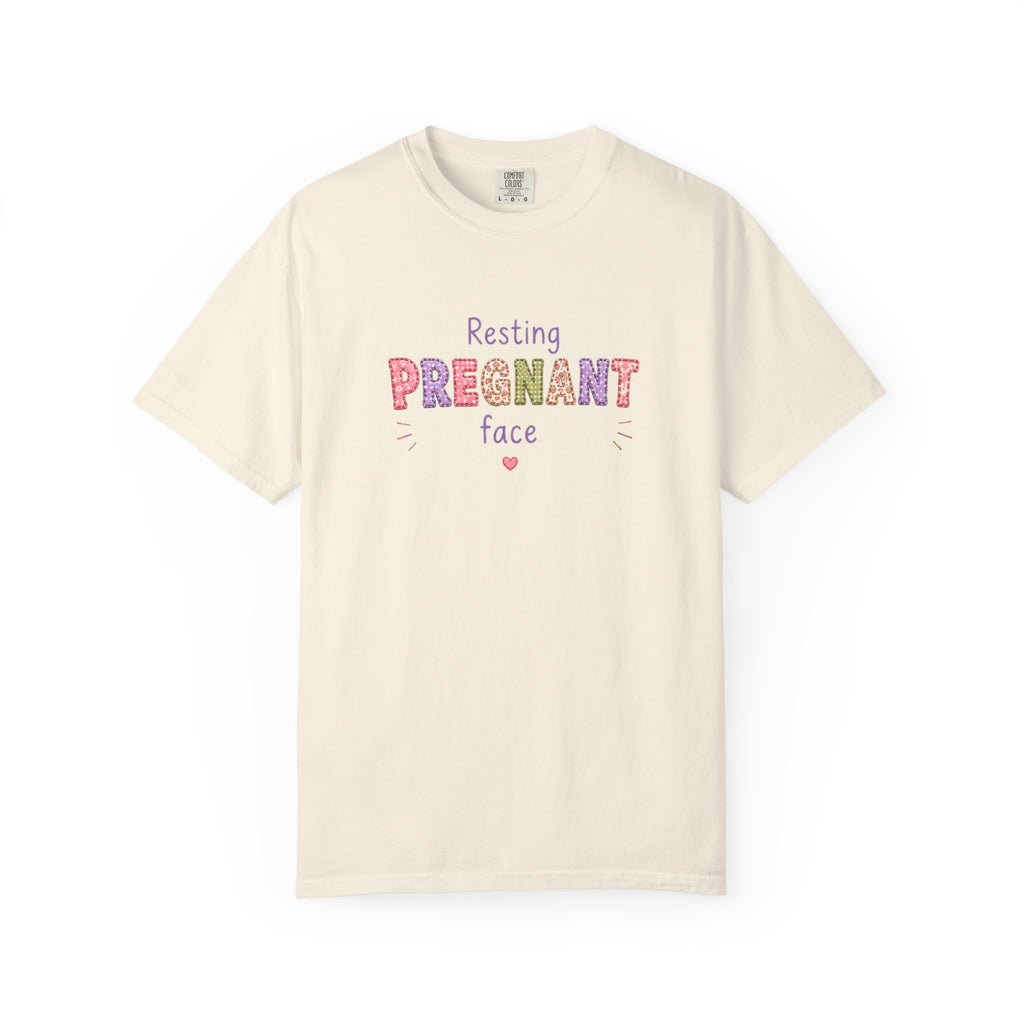 Pregnant Face T-Shirt — "Resting Pregnant Face" Cute Maternity Tee