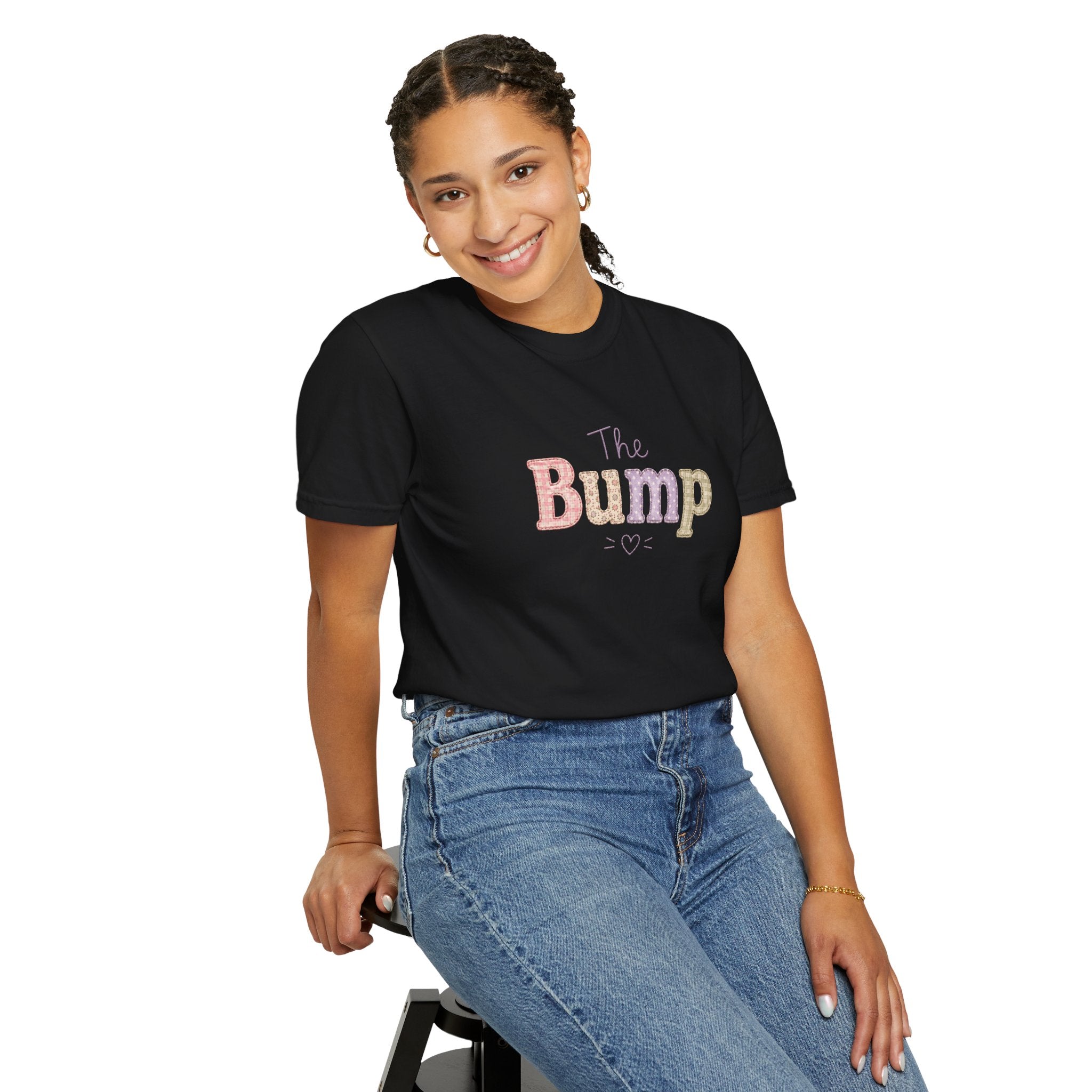 Maternity T-Shirt — 'The Bump' Pastel Vintage Graphic Tee