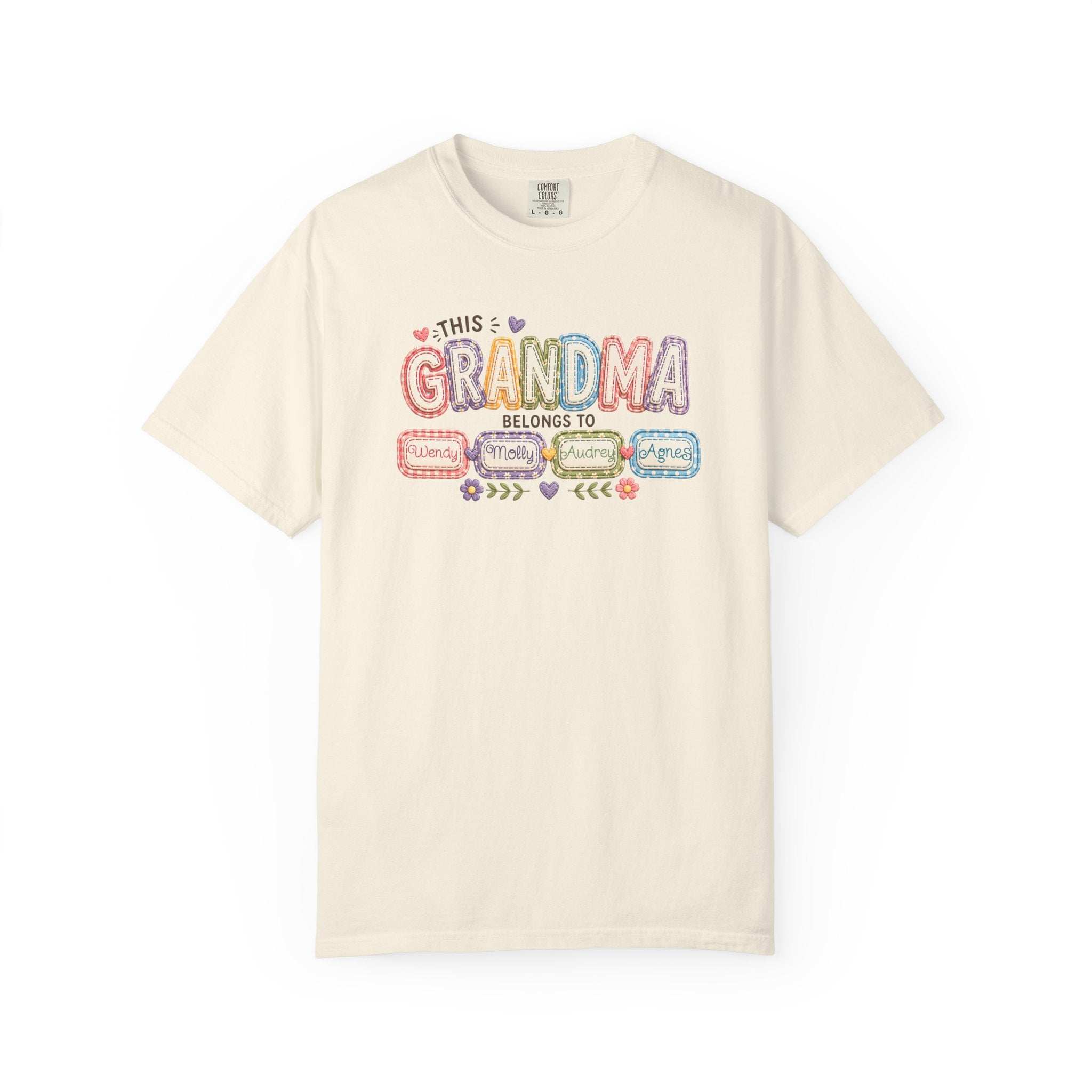 Grandma Belongs To Cute Pastel Family Names T-Shirt