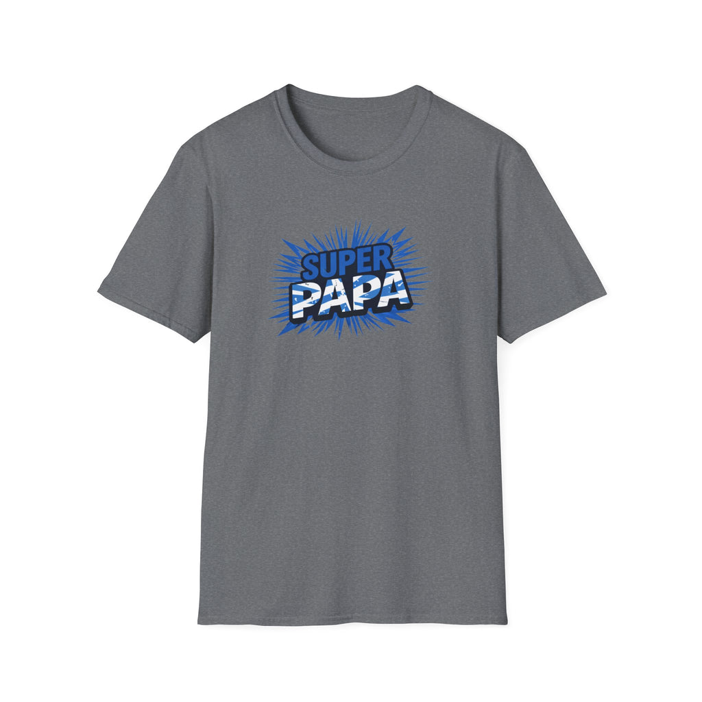 Super Papa Scotland Flag/Scottish themed T-Shirt – Comic Style Father’s Day Gift