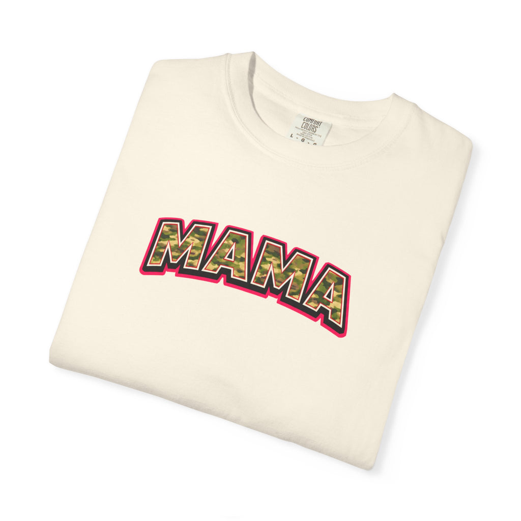Mama Camo Retro T-Shirt — Vintage Lettering Mother's Day Tee