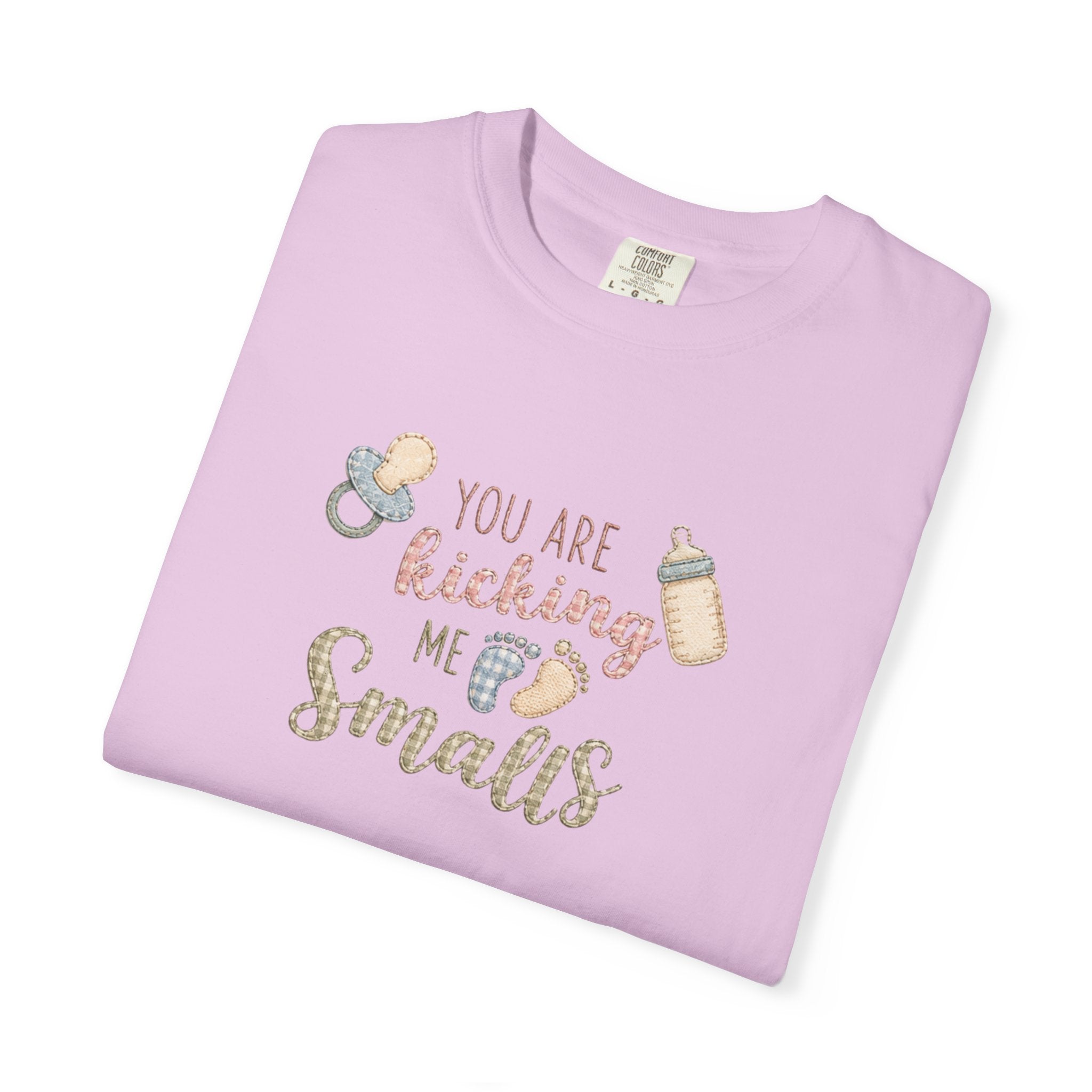 Kicking Me Smalls Baby Pregnancy Announcement T-Shirt
