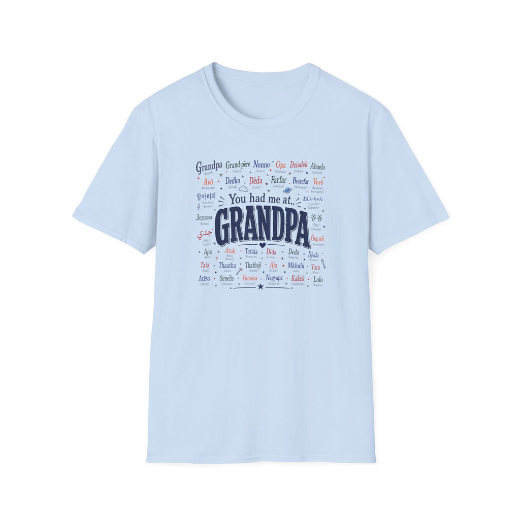 You Had Me at Grandpa T-Shirt — Retro Family Name Gift for Grandfathers