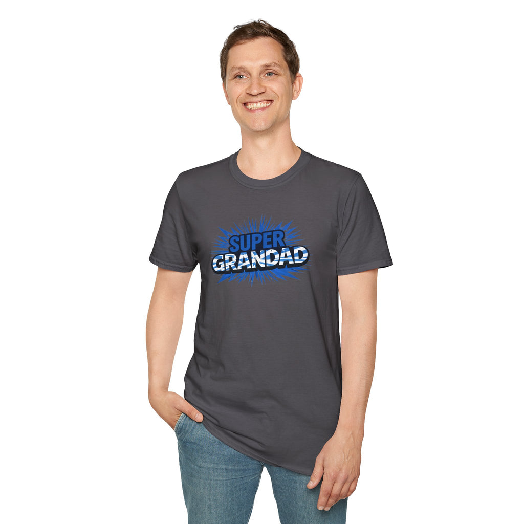Super Grandad Scotland Flag/Scottish themed T-Shirt — Retro Comic Gift for Grandpa, Father’s Day & Birthday