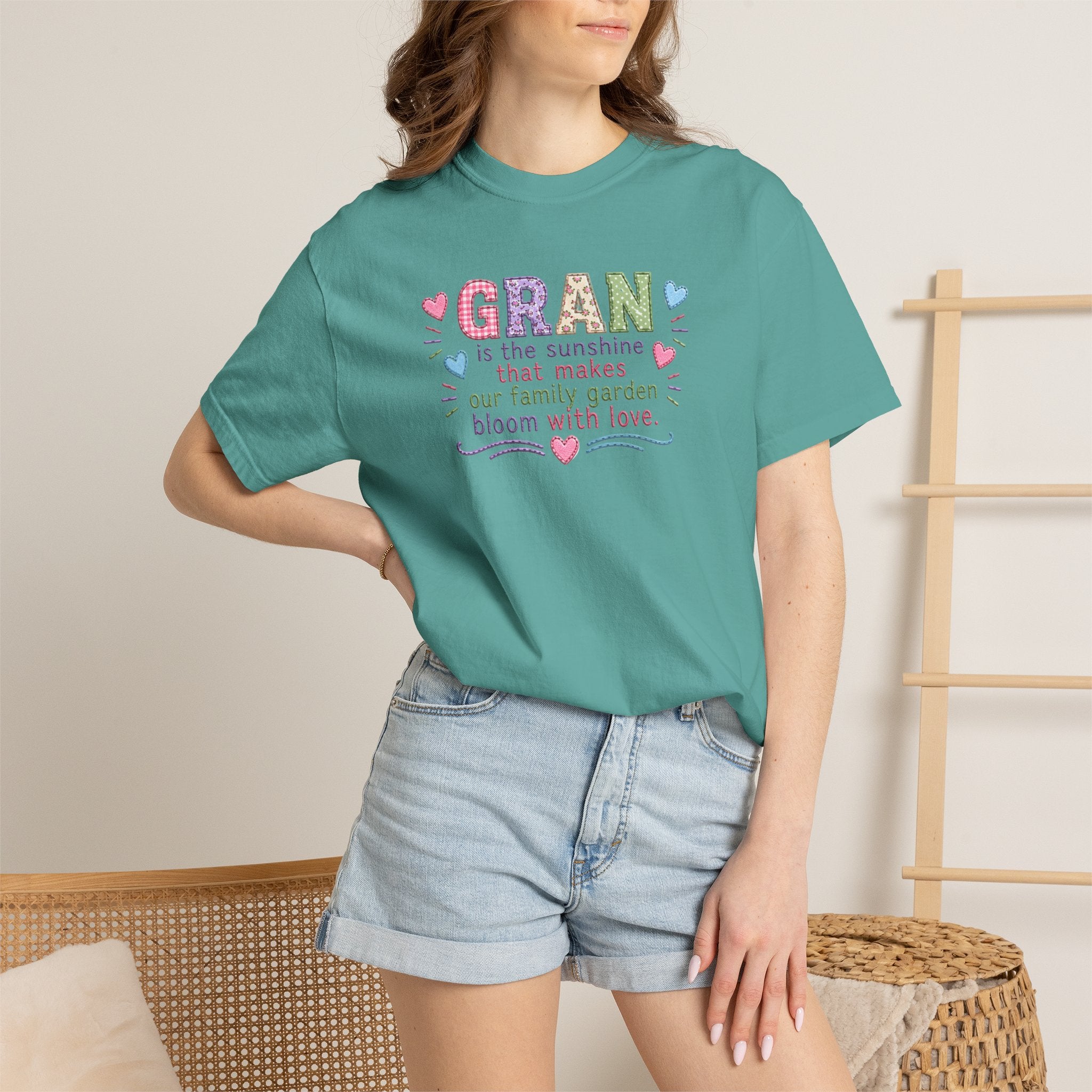 Grandma Floral T-Shirt — "GRAN is the sunshine that makes our family garden bloom with love"