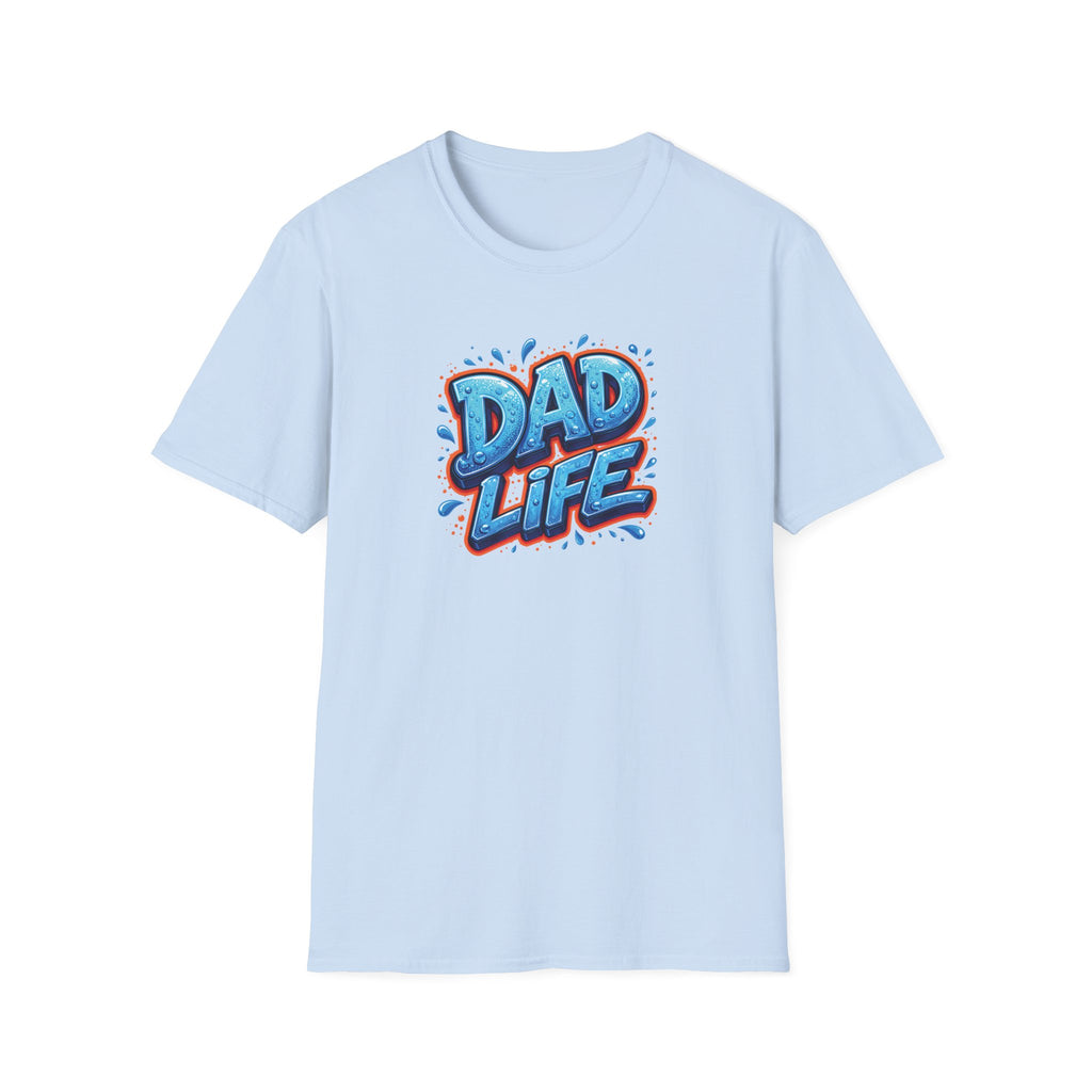 "Dad Life" Blue Graffiti Father T-Shirt