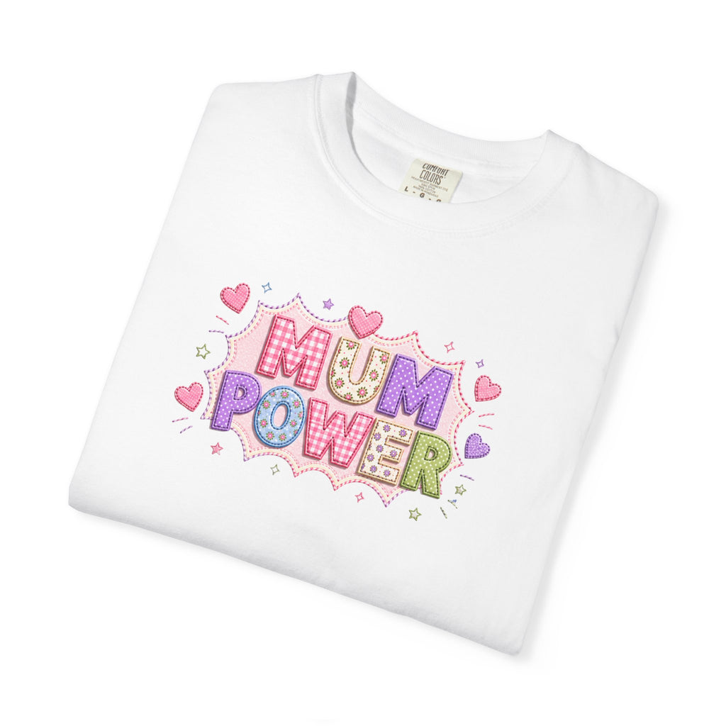 Mum Power T-Shirt — Cute Pink Heart Mothers Day Tee