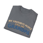 Grandpa T-Shirt - "My Favourite People Call Me Grandpa" Retro Family Gift