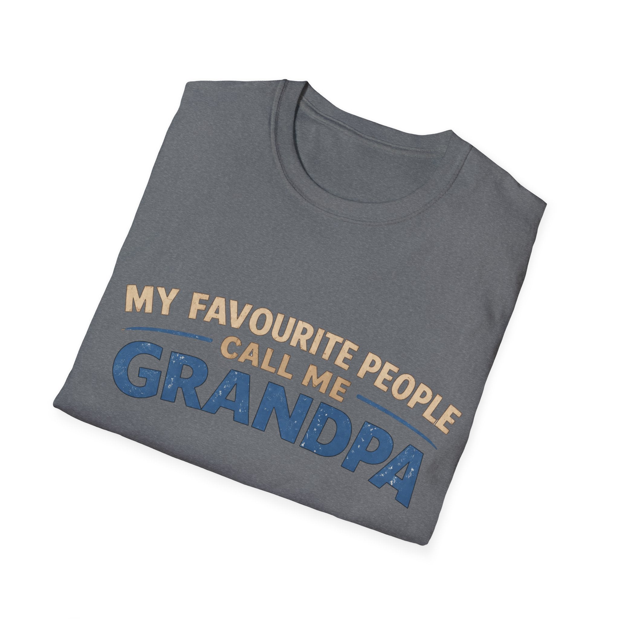 Grandpa T-Shirt - "My Favourite People Call Me Grandpa" Retro Family Gift