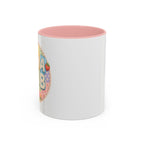 Cute Pastel Accent Coffee Mug — 'Nana Club' Patch Design, Pink Interior (11/15oz)