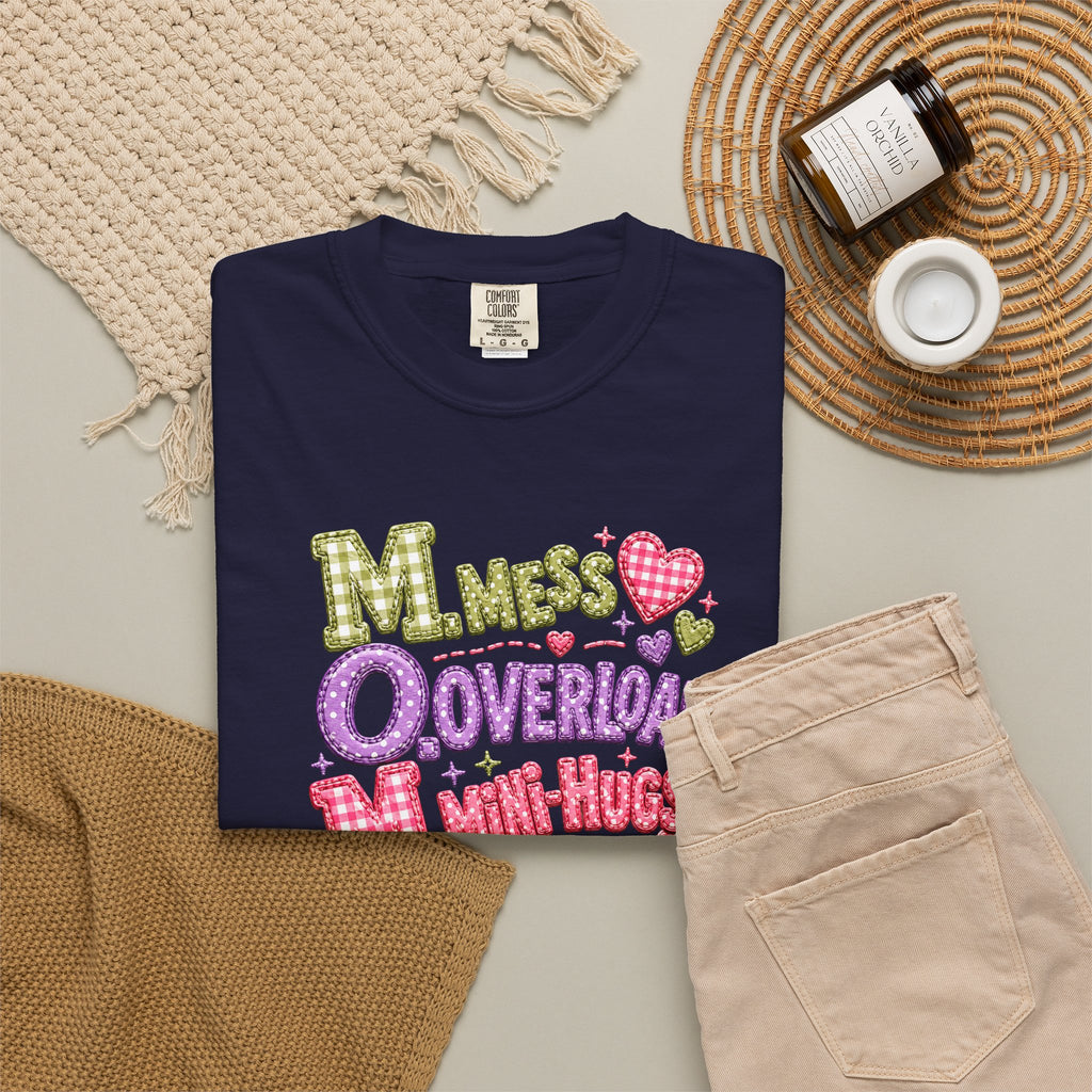 T‑Shirt — "Moms Overload Mini-Hugs" Cute Colorful Graphic Tee