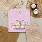 Grandma T-Shirt - My Favorite People Call Me Grandma (Cute Floral Retro Design)