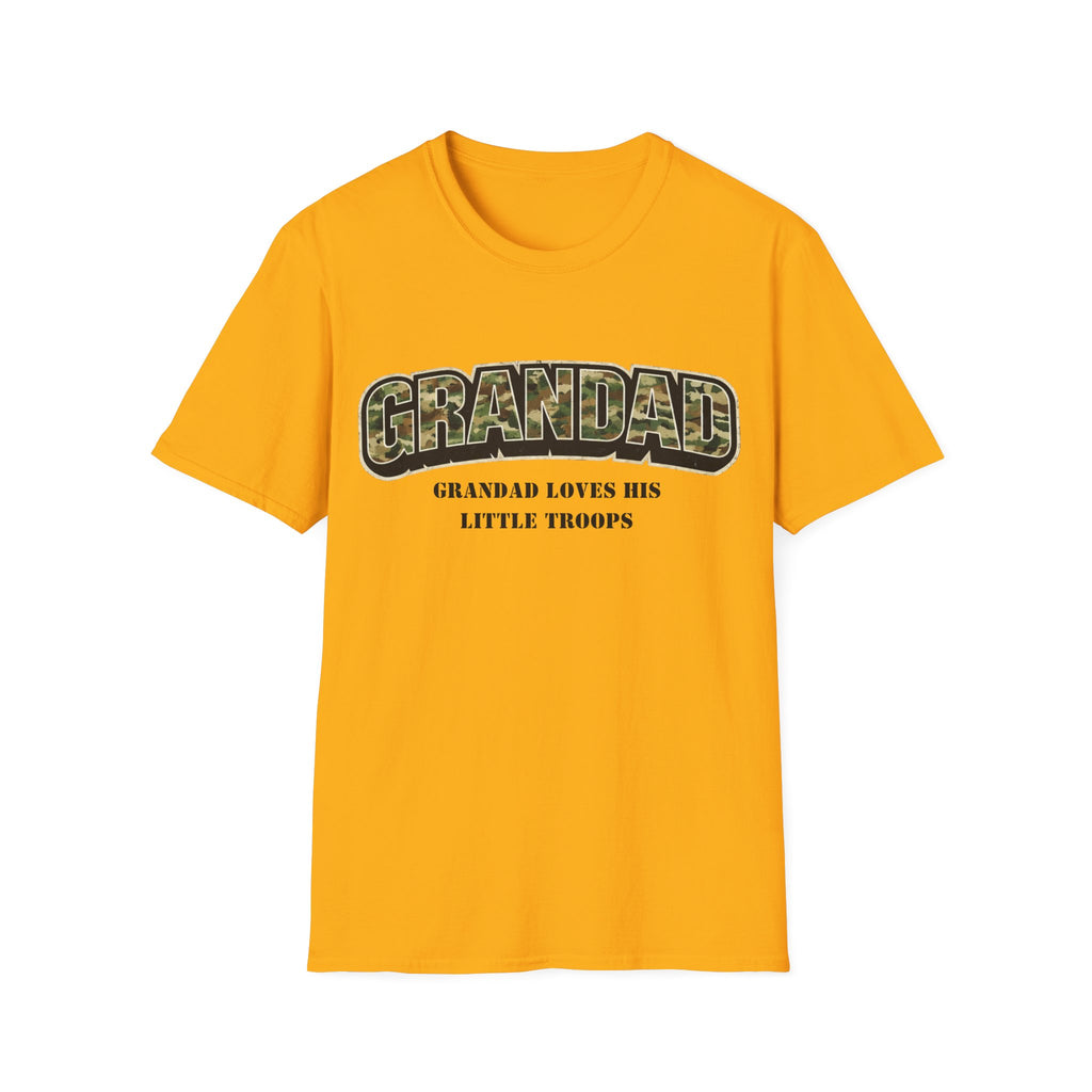 Grandad Camo T-Shirt — "Grandad Loves His Little Troops" Patriotic Grandpa Gift