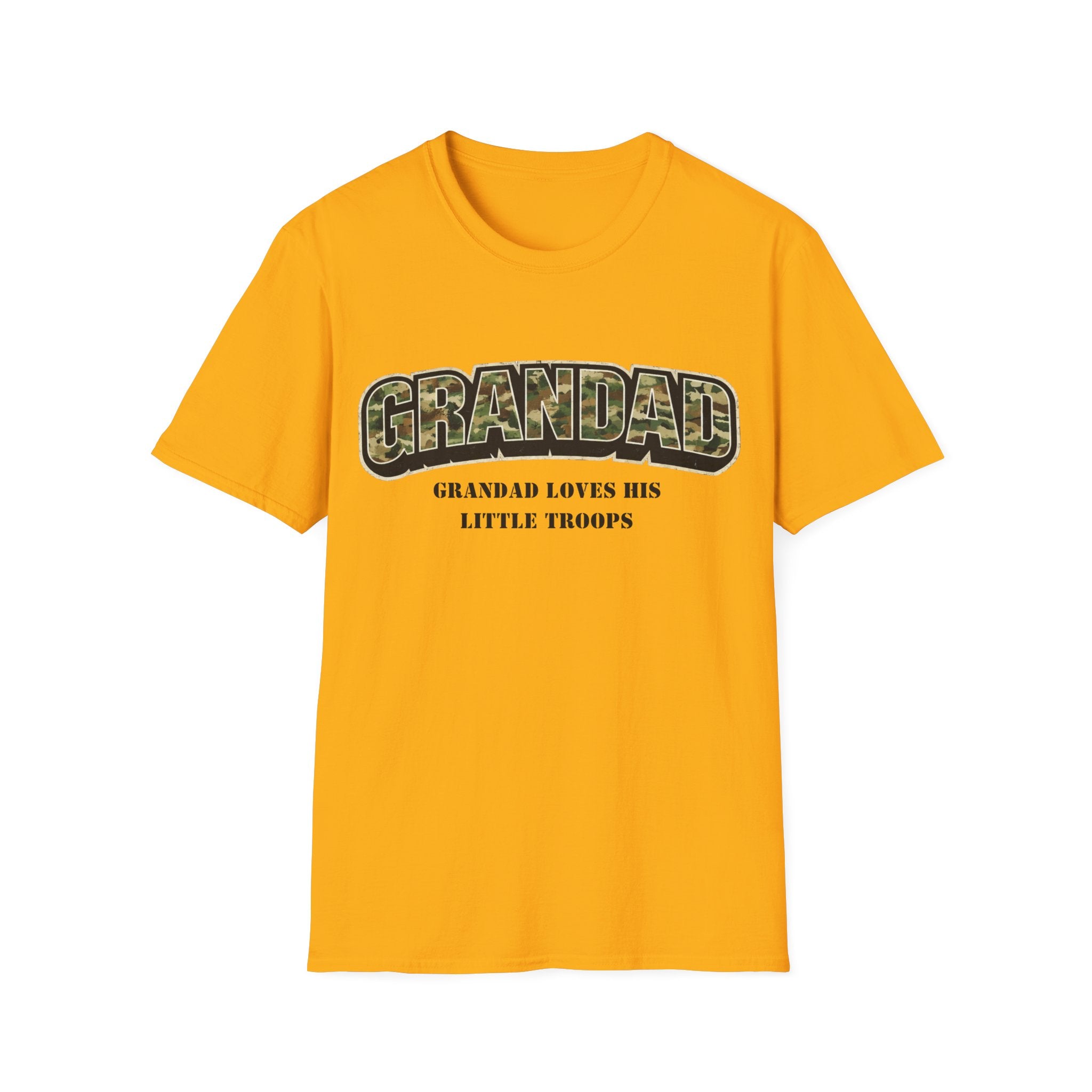 Grandad Camo T-Shirt — "Grandad Loves His Little Troops" Patriotic Grandpa Gift