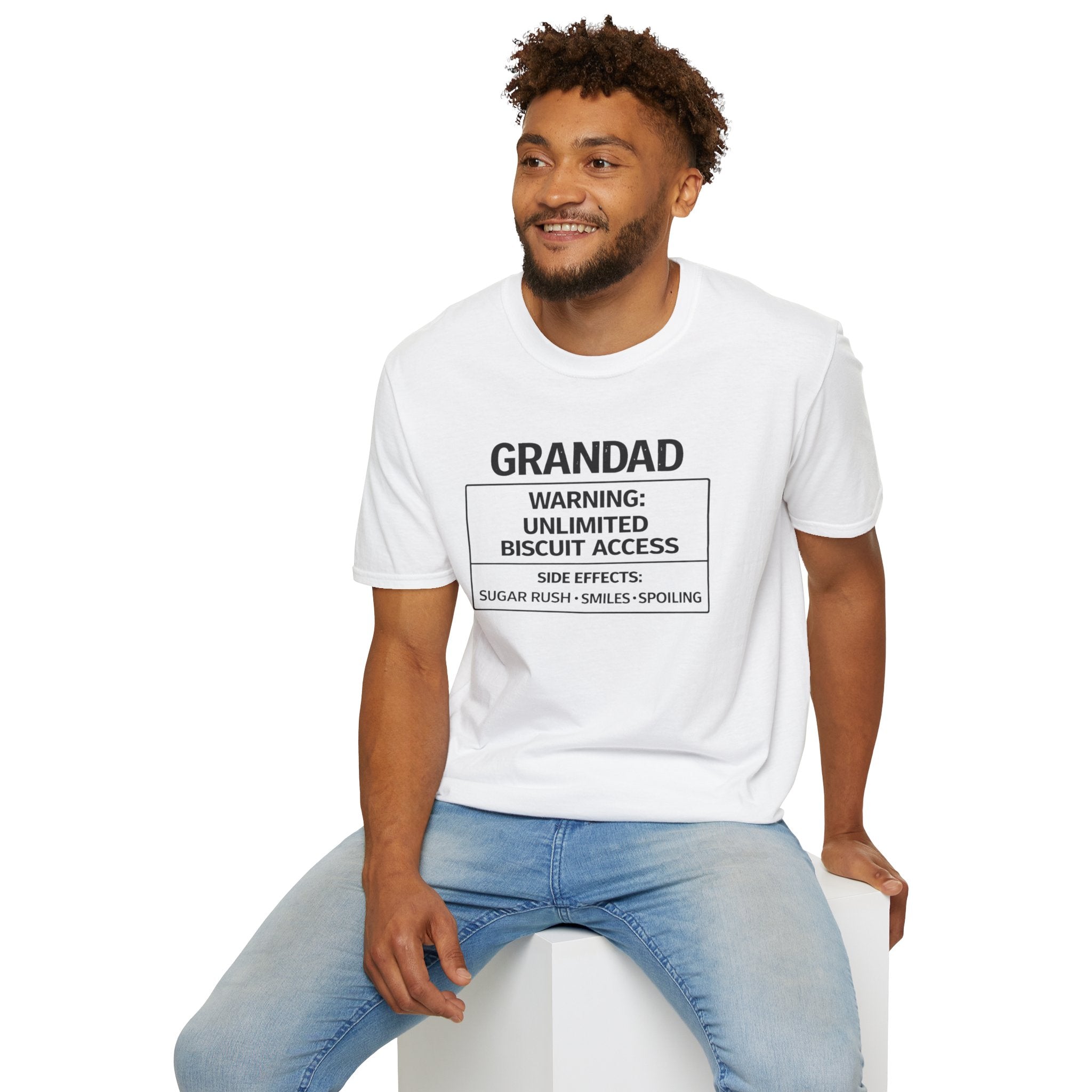Grandad Warning T-Shirt – "Unlimited Biscuit Access" Funny Grandpa Gift