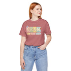Gran Retro Patch Tee — Personalized 'Gran' Name Blocks Short Sleeve Shirt