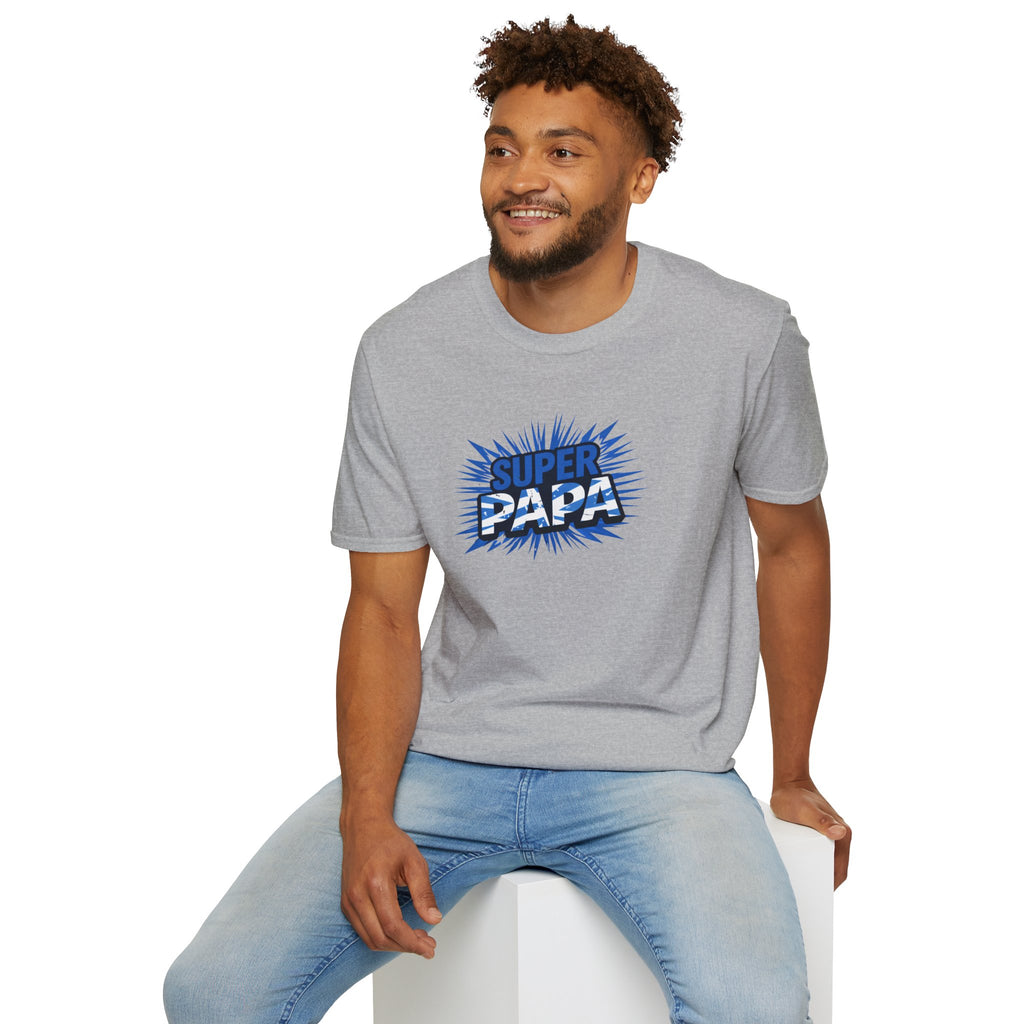 Super Papa Scotland Flag/Scottish themed T-Shirt – Comic Style Father’s Day Gift