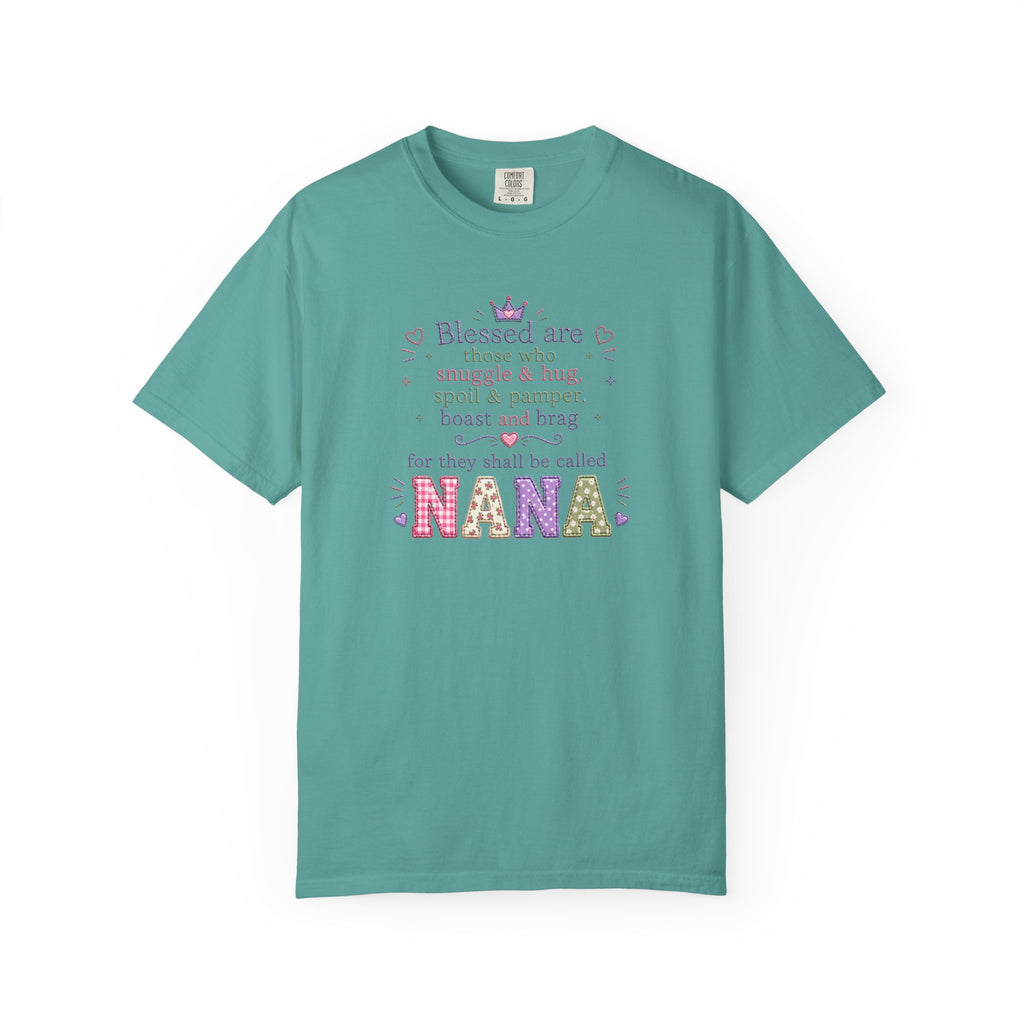 Nana Blessings T-Shirt — "Blessed are those who snuggle & pamper..." Grandmother Gift