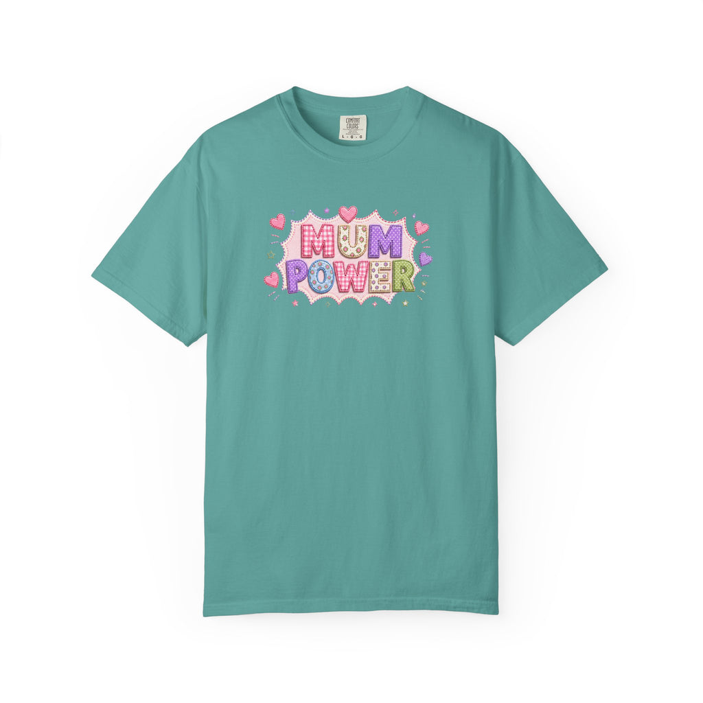 Mum Power T-Shirt — Cute Pink Heart Mothers Day Tee