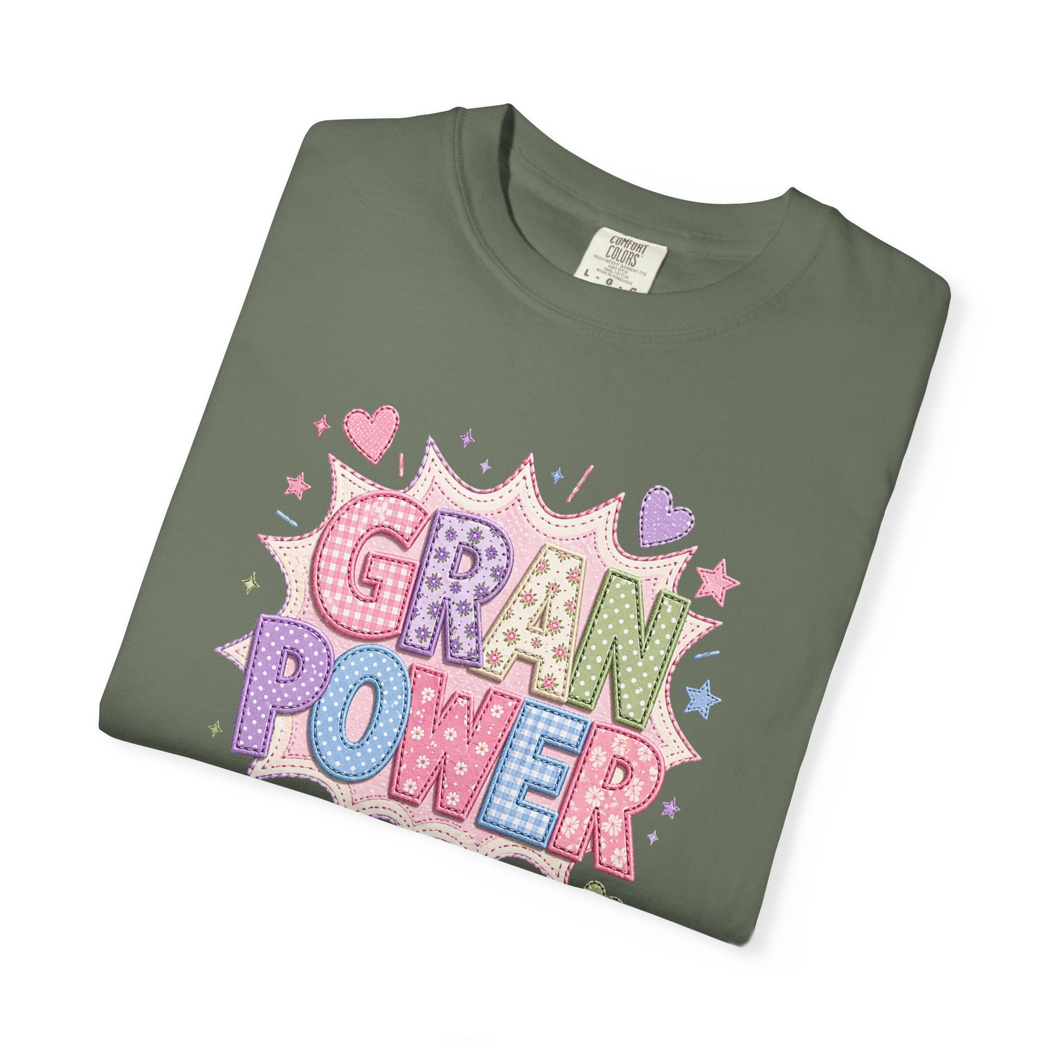 Gran Power T-Shirt — Cute Pastel 'Gran Power' Graphic Tee for Grandparents, Mother's Day Gift