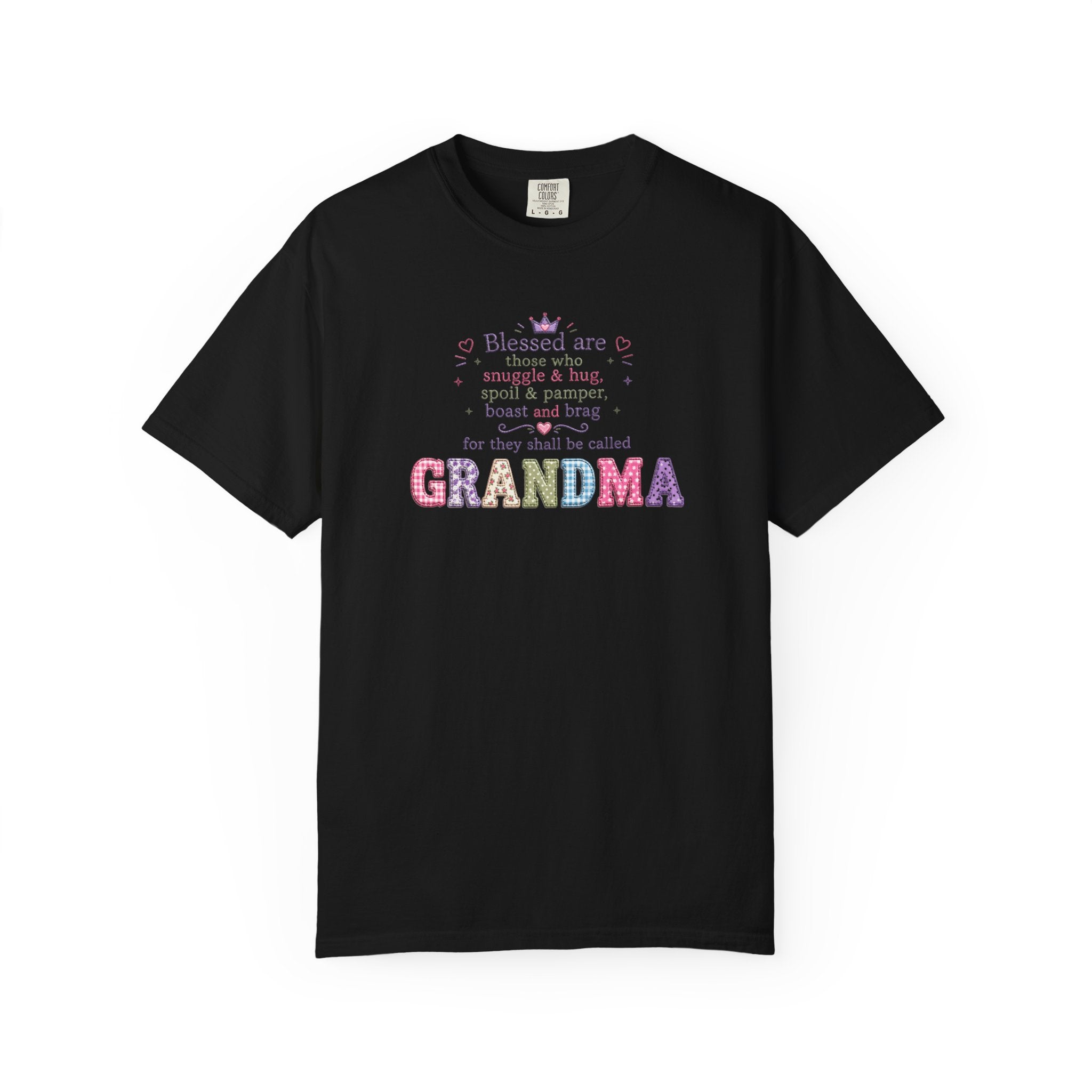 Grandma Floral Scripture T-Shirt — Blessed Are Those Who Are Pure in Heart