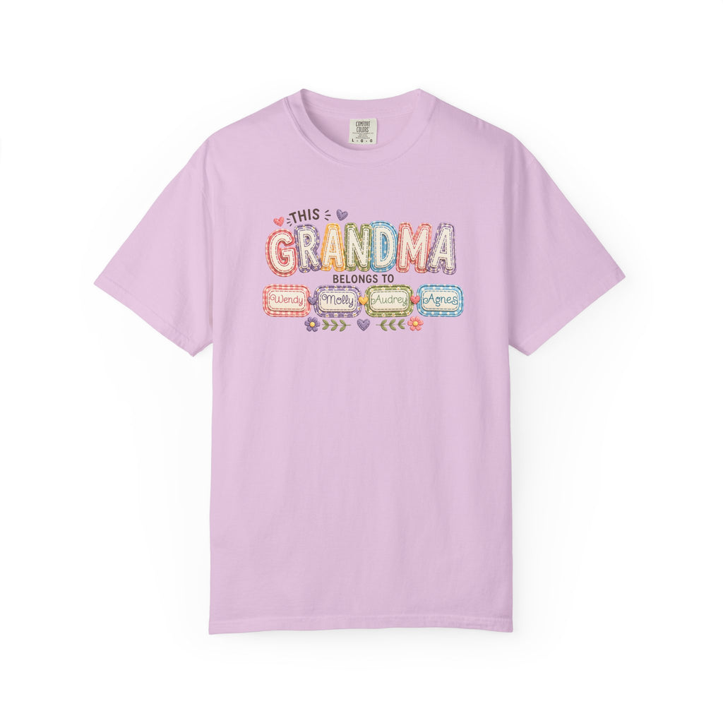 Grandma Belongs To Cute Pastel Family Names T-Shirt