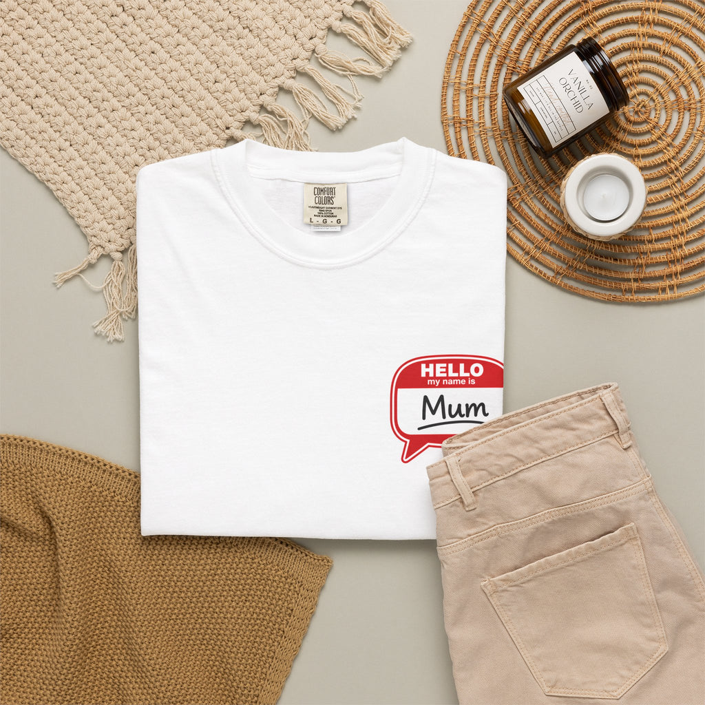 Hello Mum Speech Bubble T-Shirt — Cute Retro Mom Graphic Tee