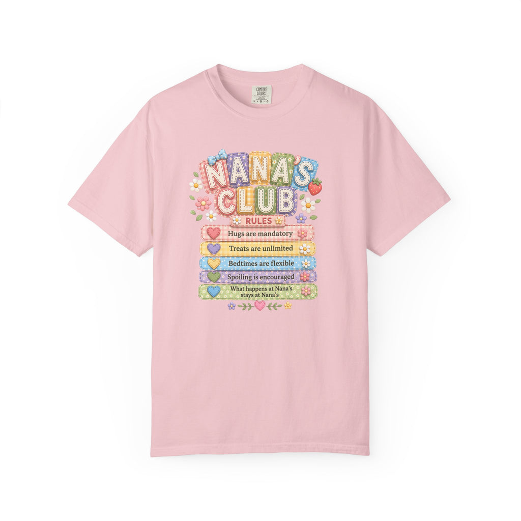 Nana's Club T-Shirt — Cute Floral Grandma Rules Tee
