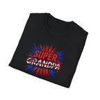 Super Grandpa T-Shirt Union Jack/England themed – Retro Comic Style Father’s Day Gift for Grandfathers