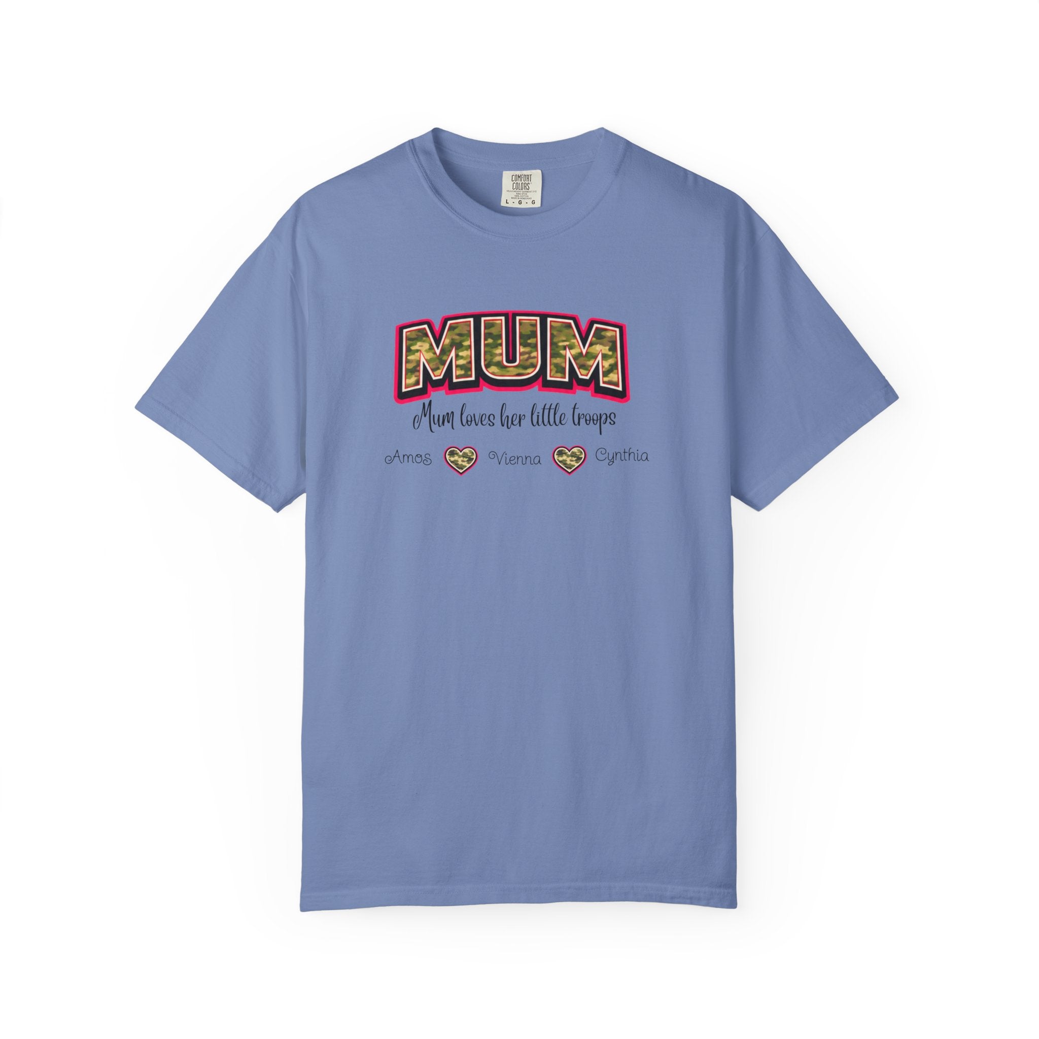 Mum Camo Print T-Shirt – "Mum, Mum loves her little meows" Mother's Day Tee