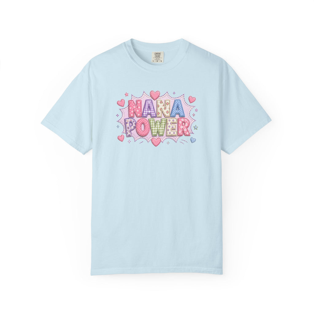 Nana Power T-Shirt — Playful Retro Heart Graphic for Grandmother Gifts