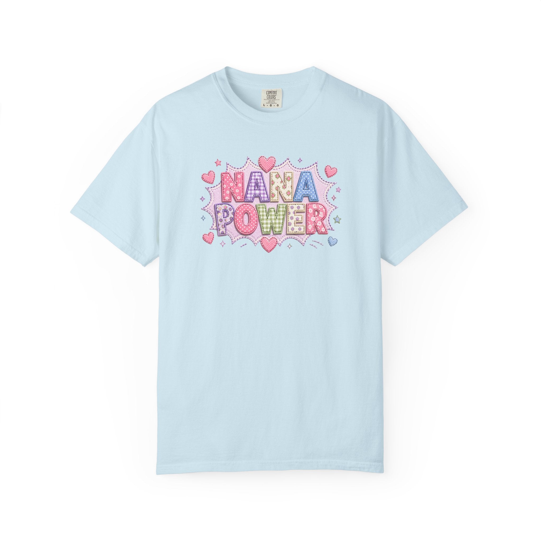Nana Power T-Shirt — Playful Retro Heart Graphic for Grandmother Gifts