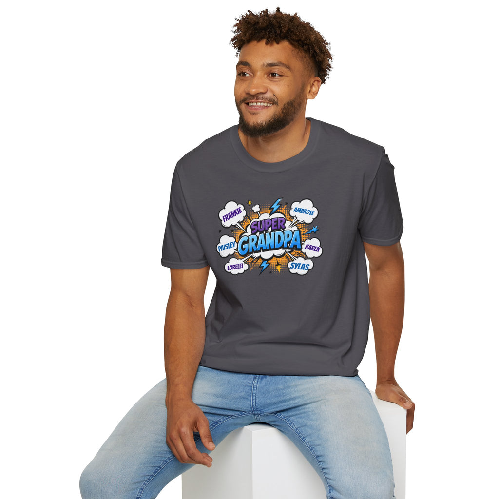 Super Grandpa Comic T-Shirt — "Super Grandpa" Funny Gift for Grandfathers