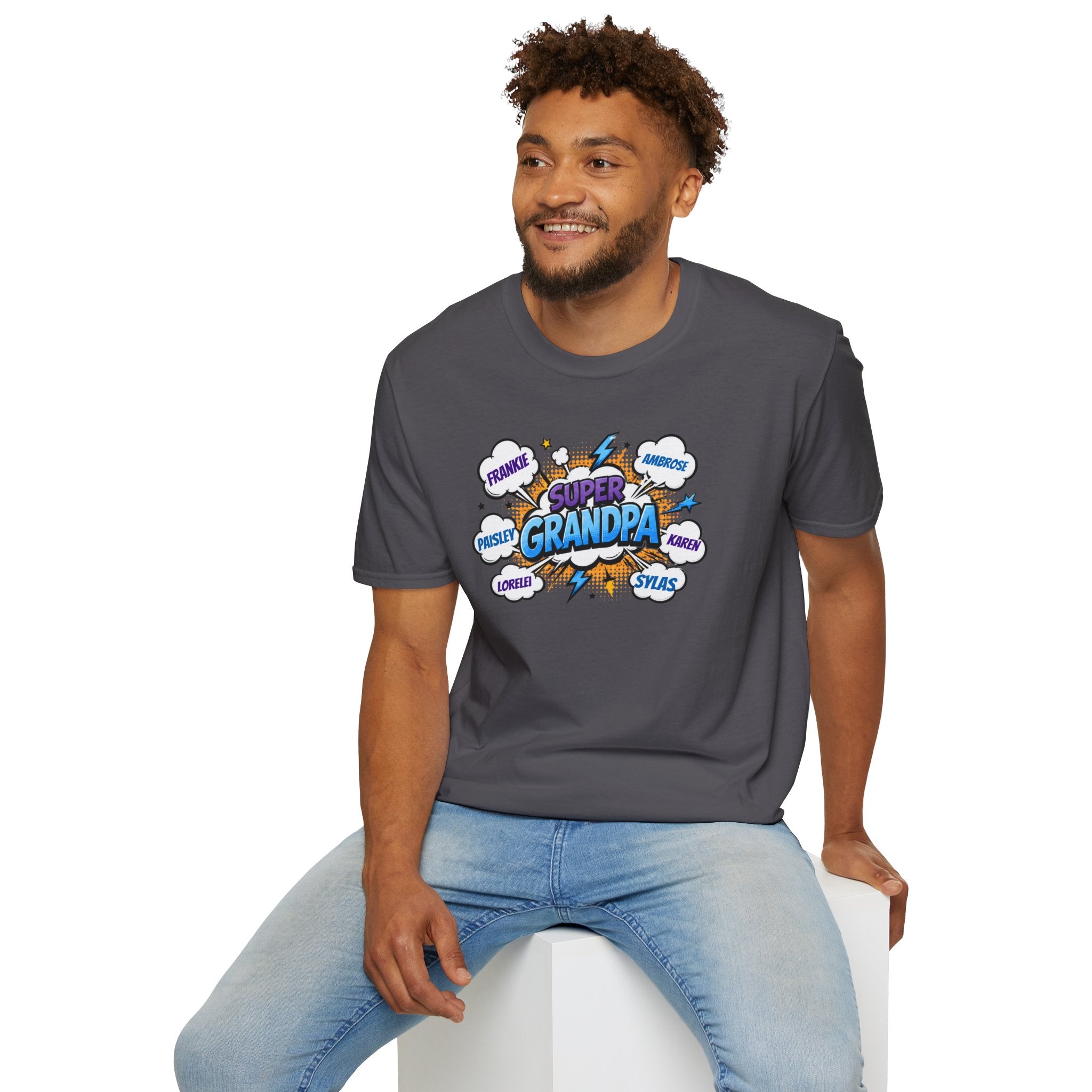 Super Grandpa Comic T-Shirt — "Super Grandpa" Funny Gift for Grandfathers