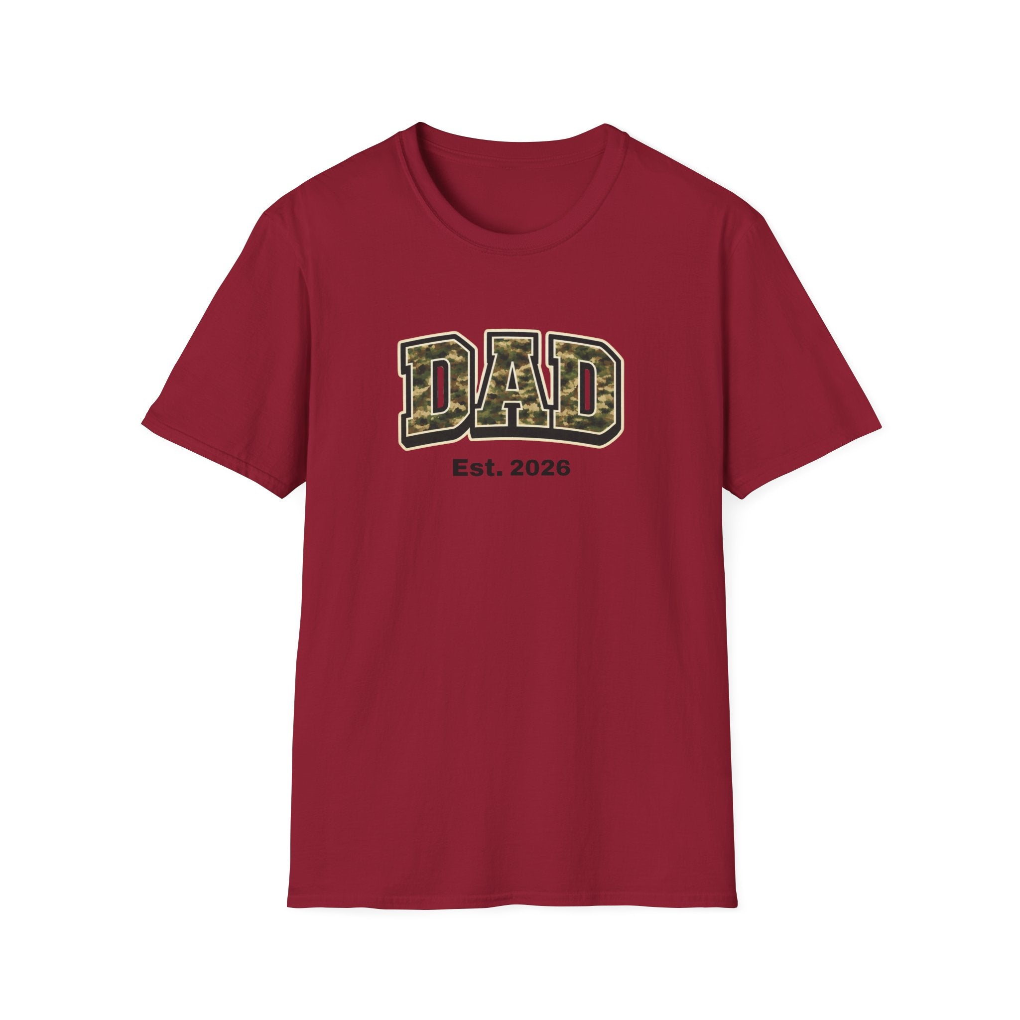 Dad Camo T‑Shirt – “DAD Est. 2026” Military Camo Father's Day Tee