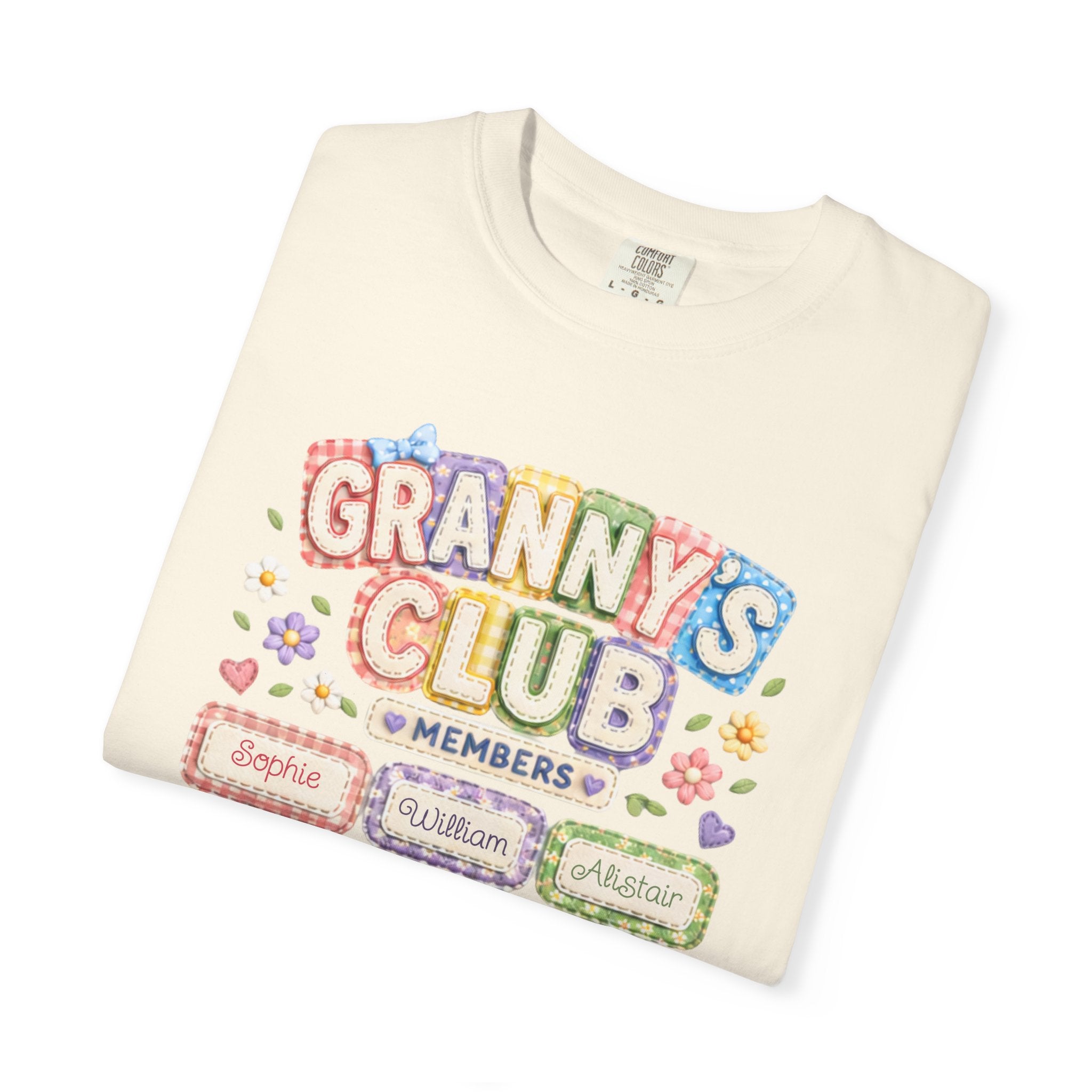 Granny's Club T-Shirt — Personalized Grandma Member Floral Tee