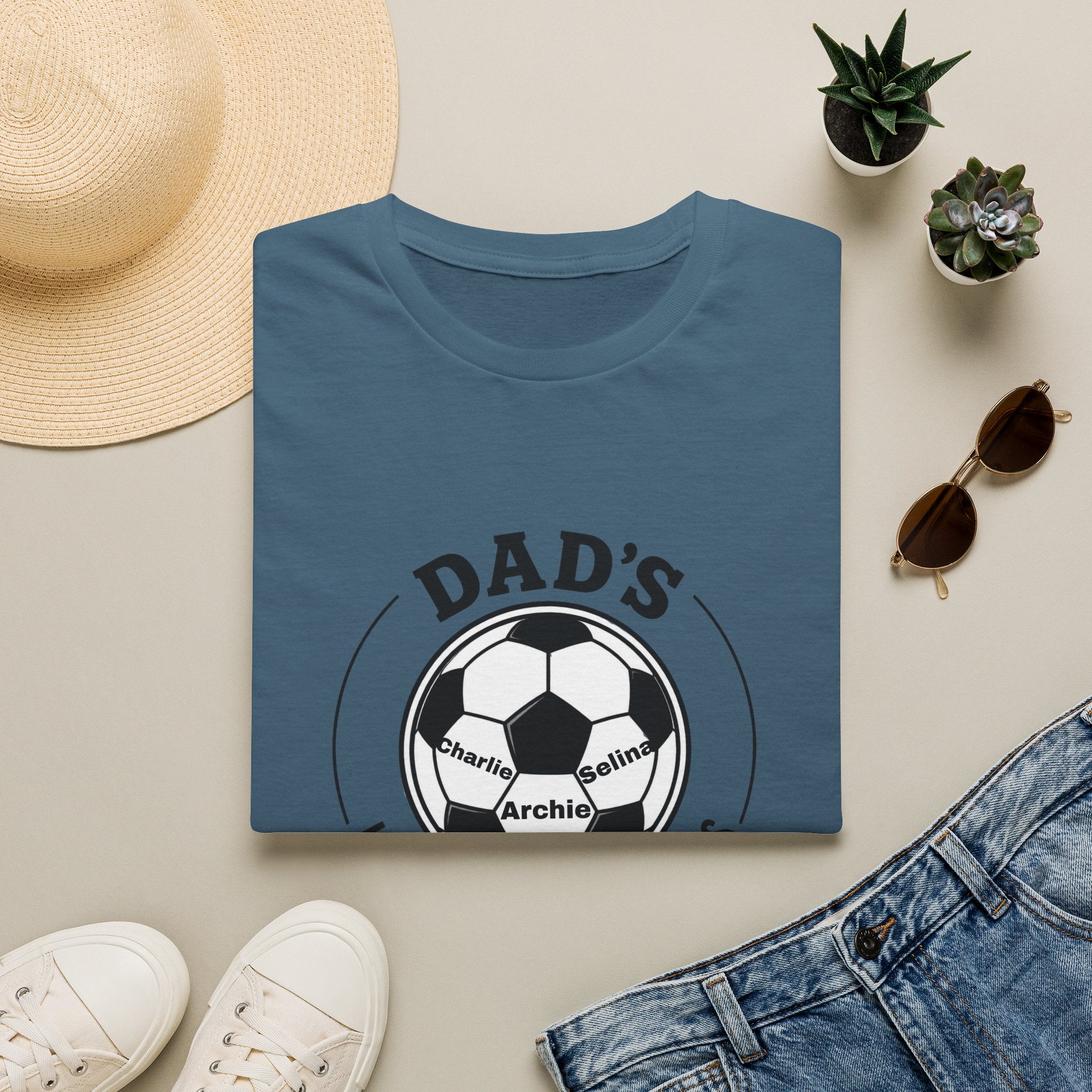 Dad’s Little Football Buddies Tee - Add Names- Personalise