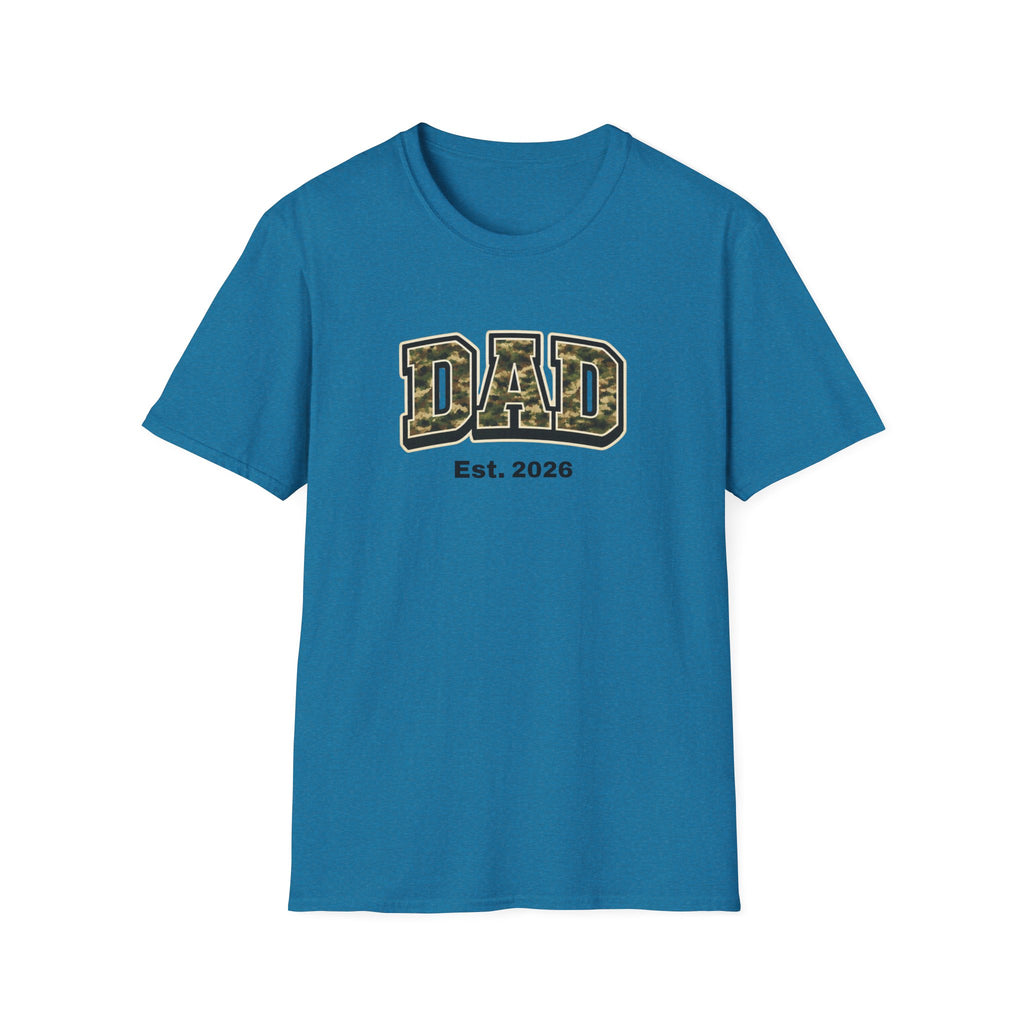 Dad Camo T‑Shirt – “DAD Est. 2026” Military Camo Father's Day Tee