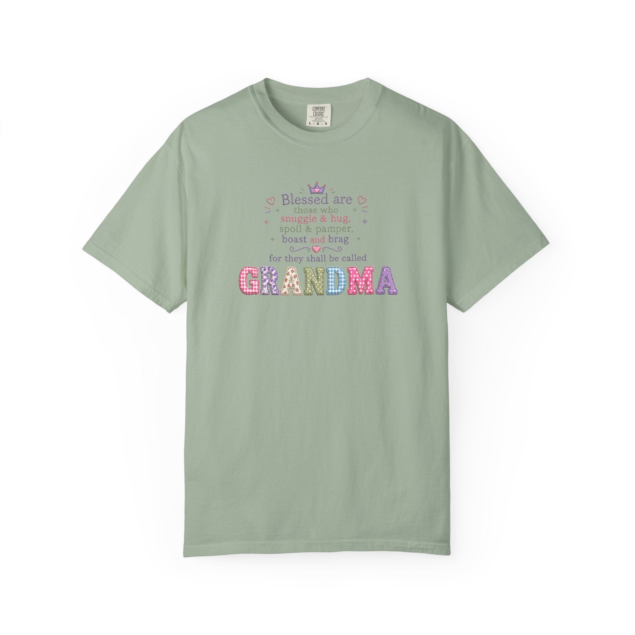 Grandma Floral Scripture T-Shirt — Blessed Are Those Who Are Pure in Heart