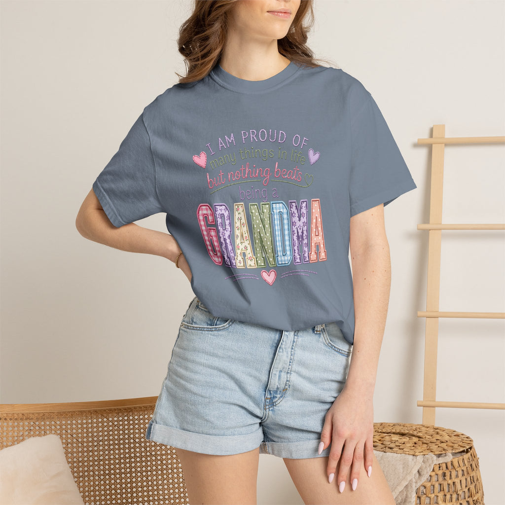 Grandma Pride T-Shirt – "I Am Proud of Many Things in Life but Nothing Beats Being a Grandma"