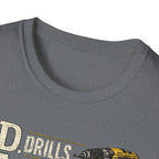 Drills and Damage Dad T-Shirt – Funny Father’s Day Tool Lover Tee
