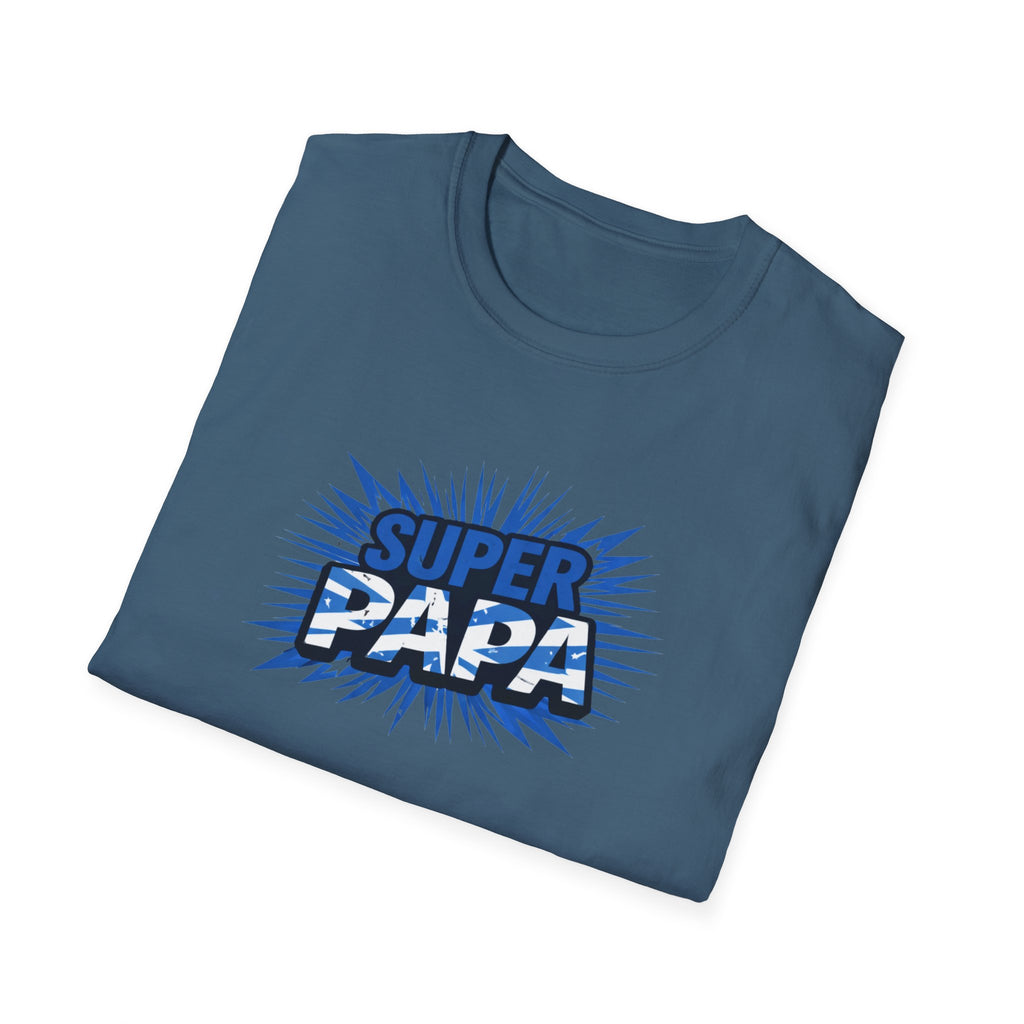 Super Papa Scotland Flag/Scottish themed T-Shirt – Comic Style Father’s Day Gift