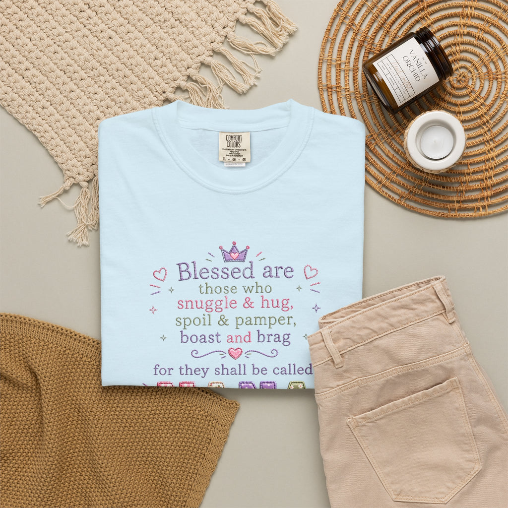 Nana Blessings T-Shirt — "Blessed are those who snuggle & pamper..." Grandmother Gift