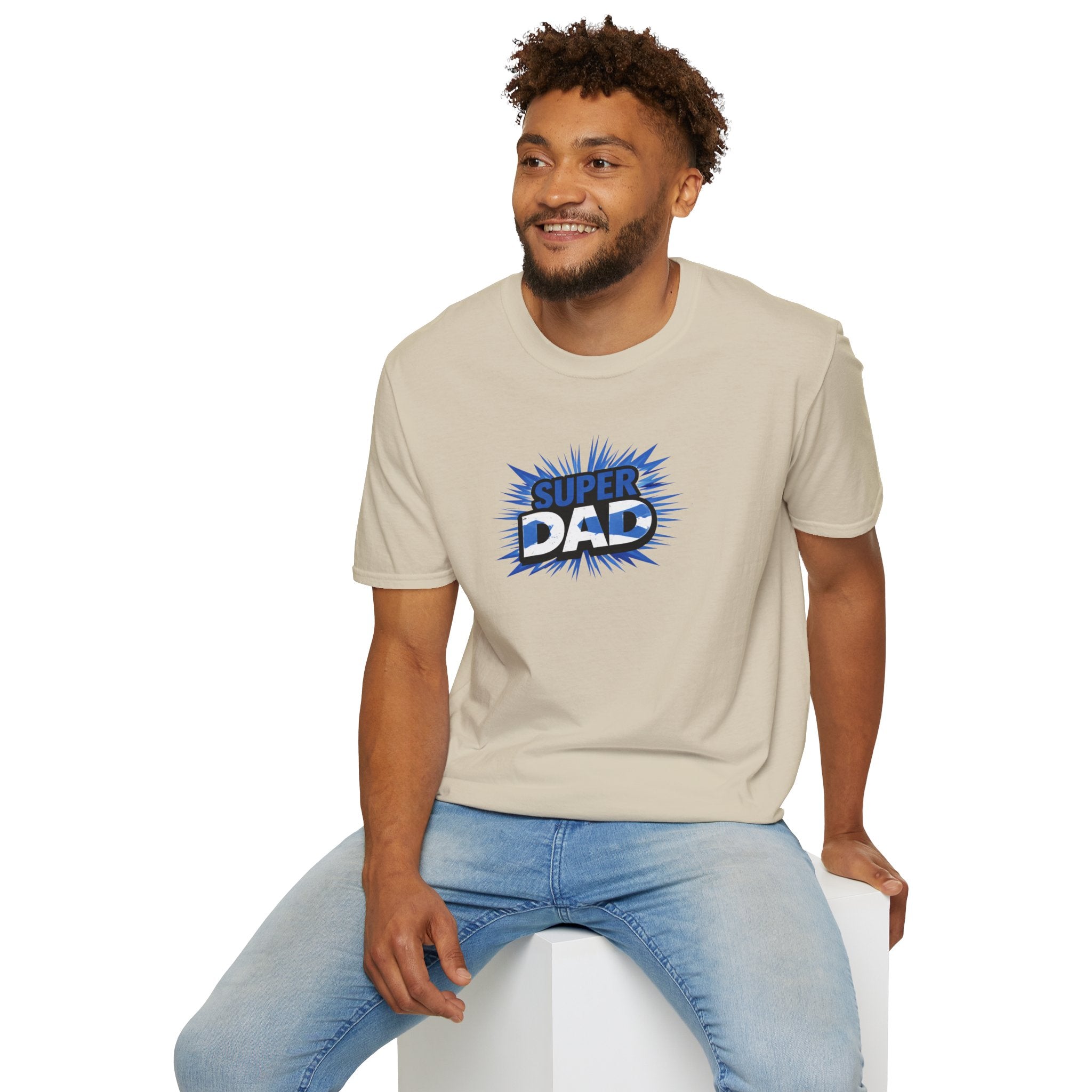 Super Dad T-Shirt — Scotland Flag themed Comic-Style Father's Day Gift