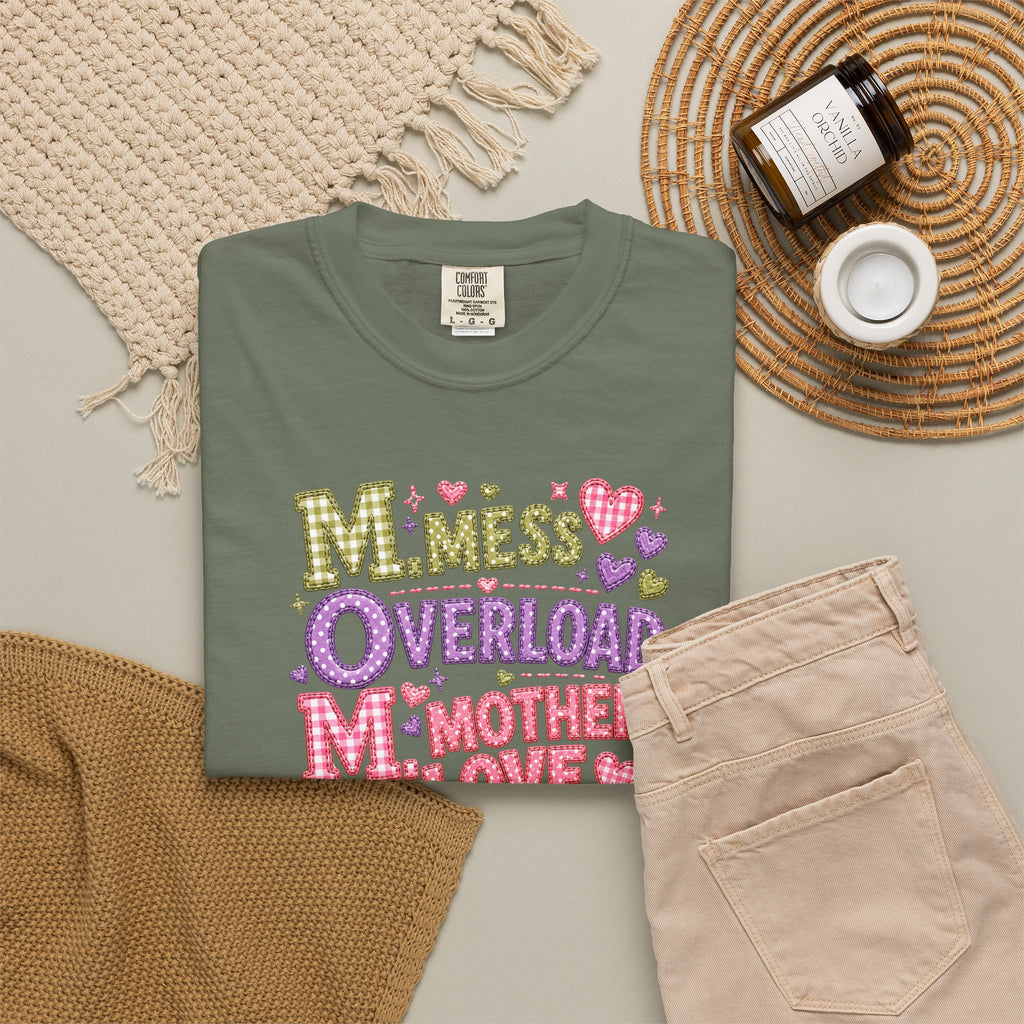 Mom Overload T-Shirt — Cute 'Mess Overload Mother Love' Mother's Day Tee