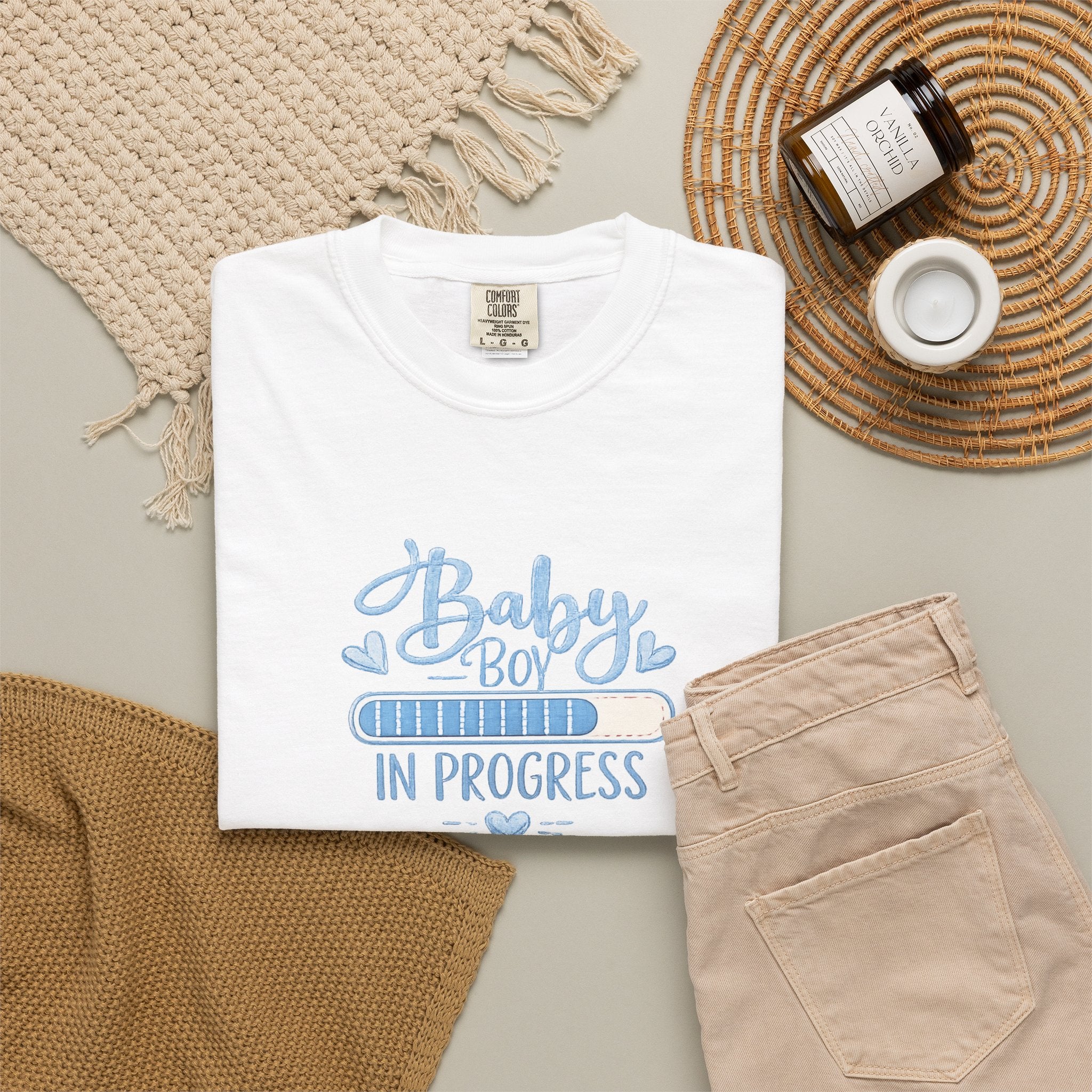 Baby Boy In Progress T-Shirt — Pregnancy Announcement Tee